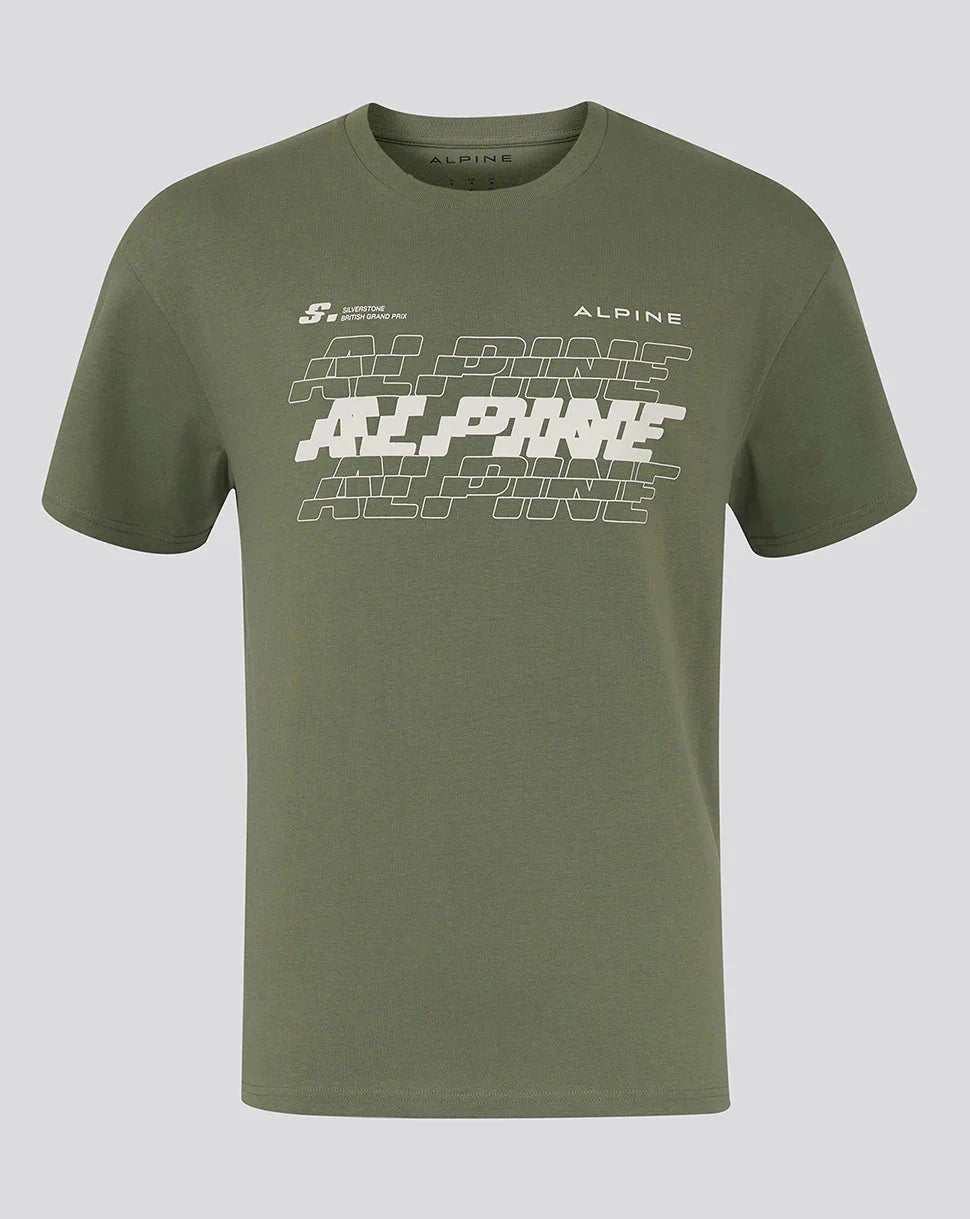 Alpine Racing F1 Silverstone Oversized T-Shirt - Egret/Deep Lichen Green T-shirts Alpine XS Green