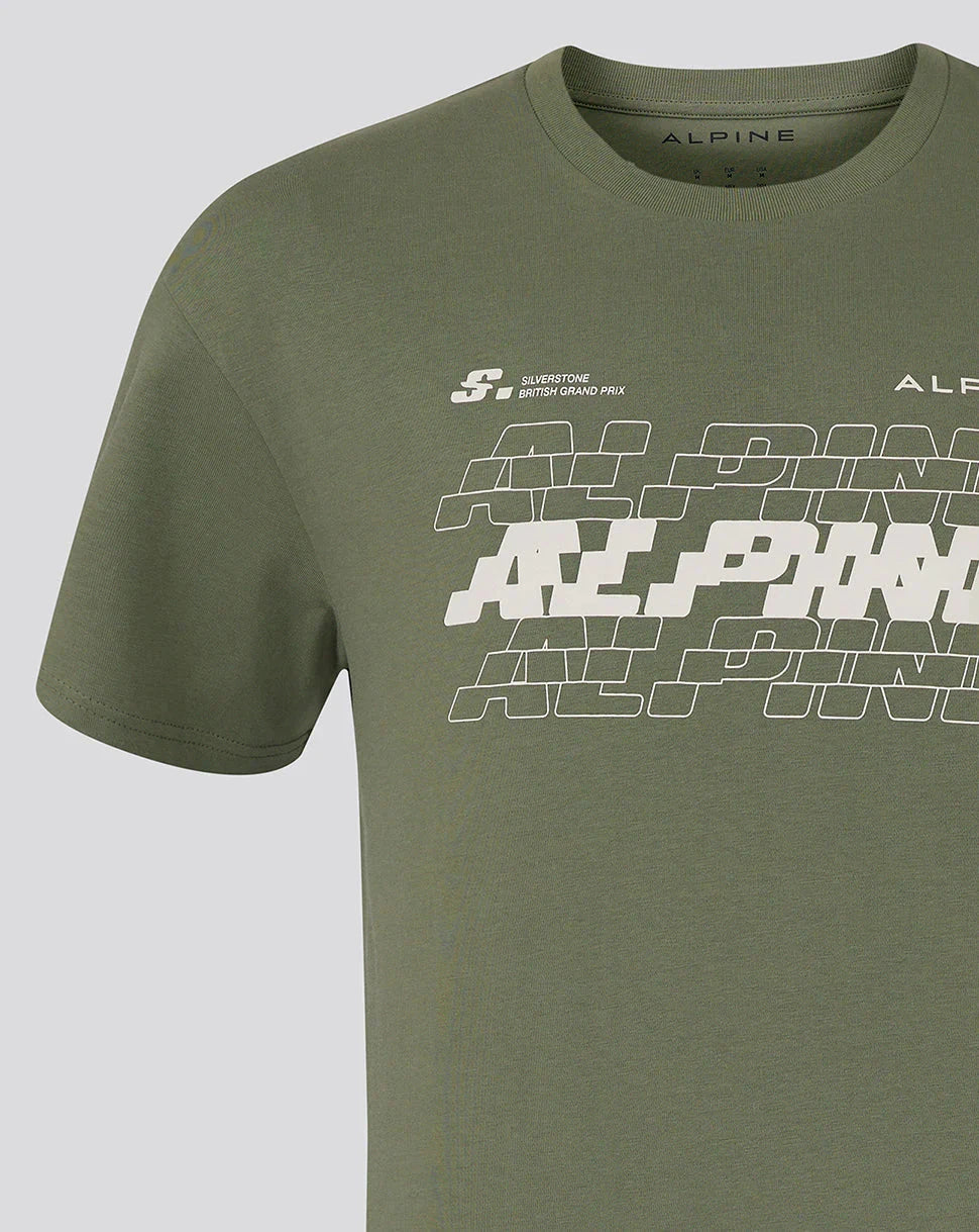 Alpine Racing F1 Silverstone Oversized T-Shirt - Egret/Deep Lichen Green T-shirts Alpine