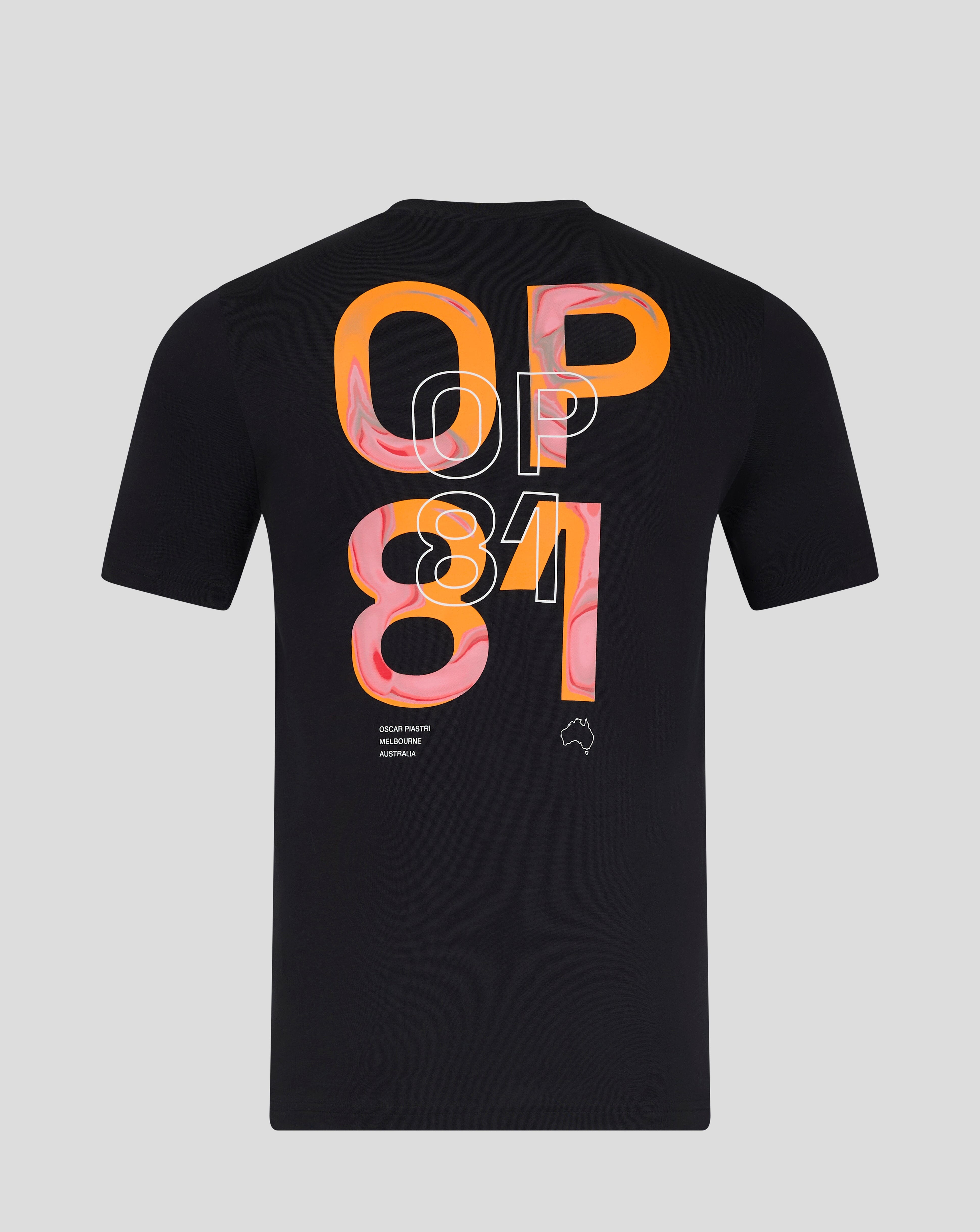 McLaren F1 Men's Oscar Piastri Driver T-Shirt - Caviar Black T-shirts McLaren-Castore
