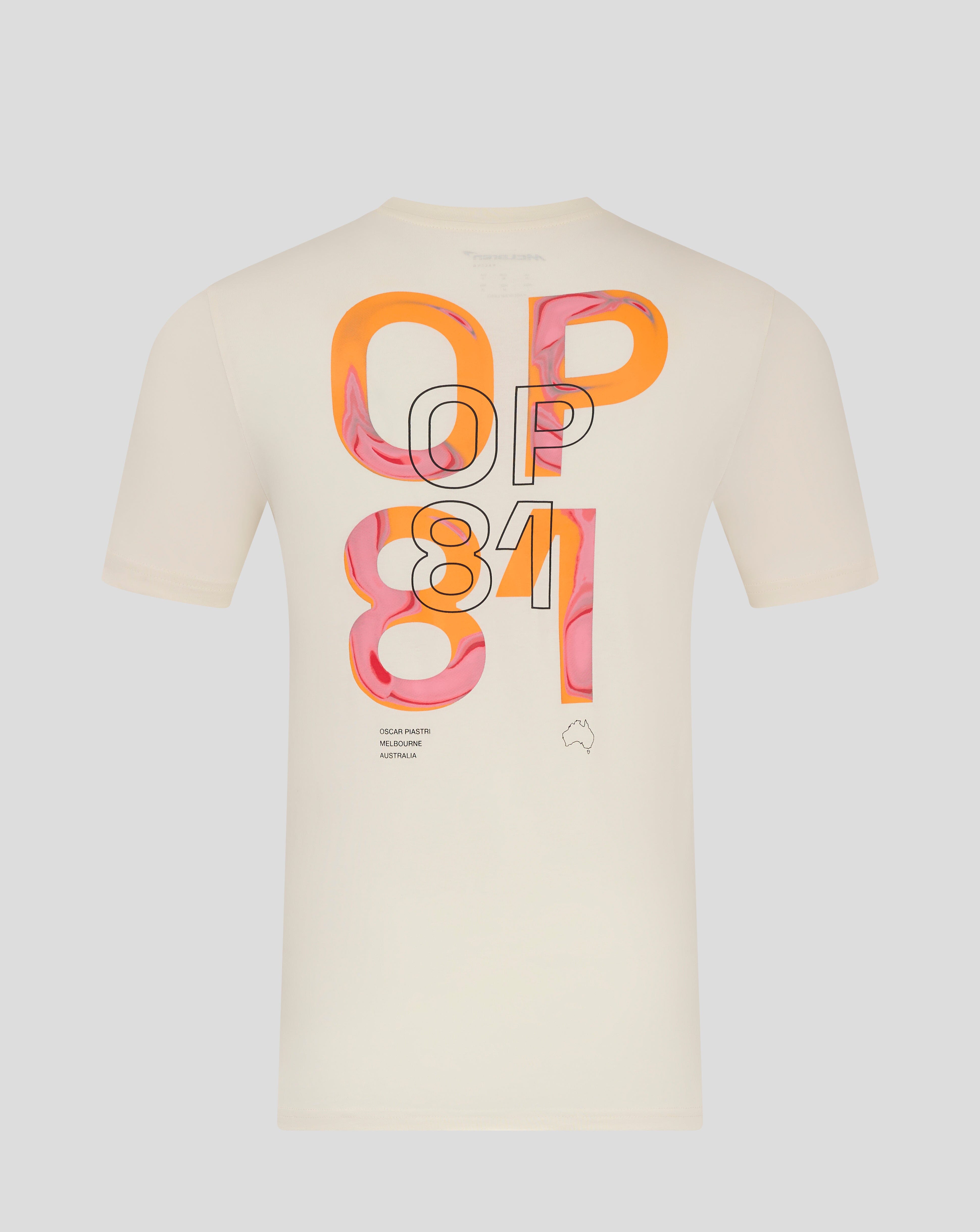 McLaren F1 Men's Oscar Piastri Driver T-Shirt - Caviar Black/Egret T-shirts McLaren-Castore
