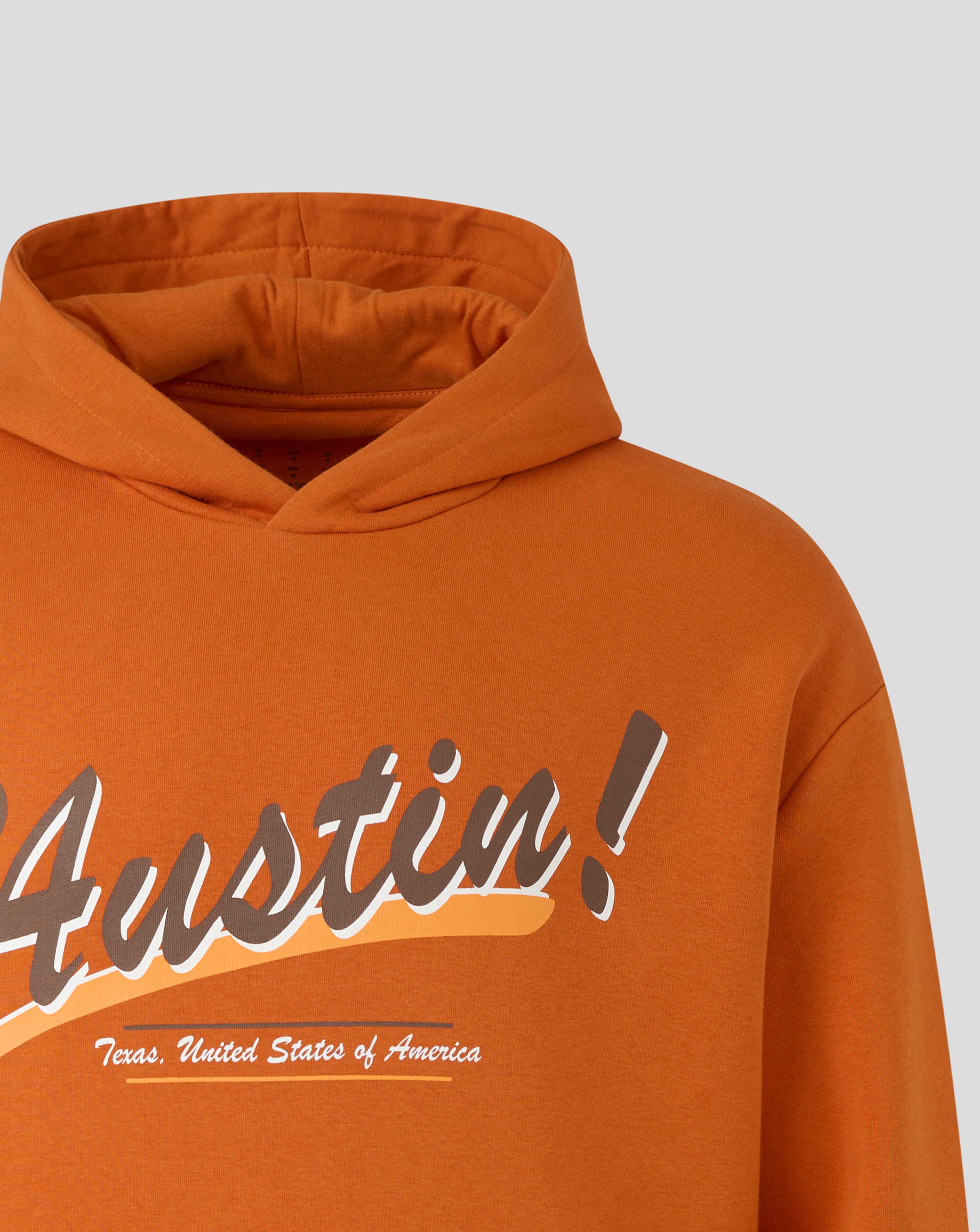 McLaren F1 USA Austin GP Stripe Sleeve Hoodie - Burnt Orange Hoodies McLaren-Castore