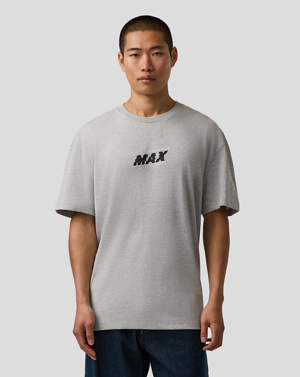 Red Bull Racing F1 Max Verstappen Pixel Graphic T-Shirt - Grey