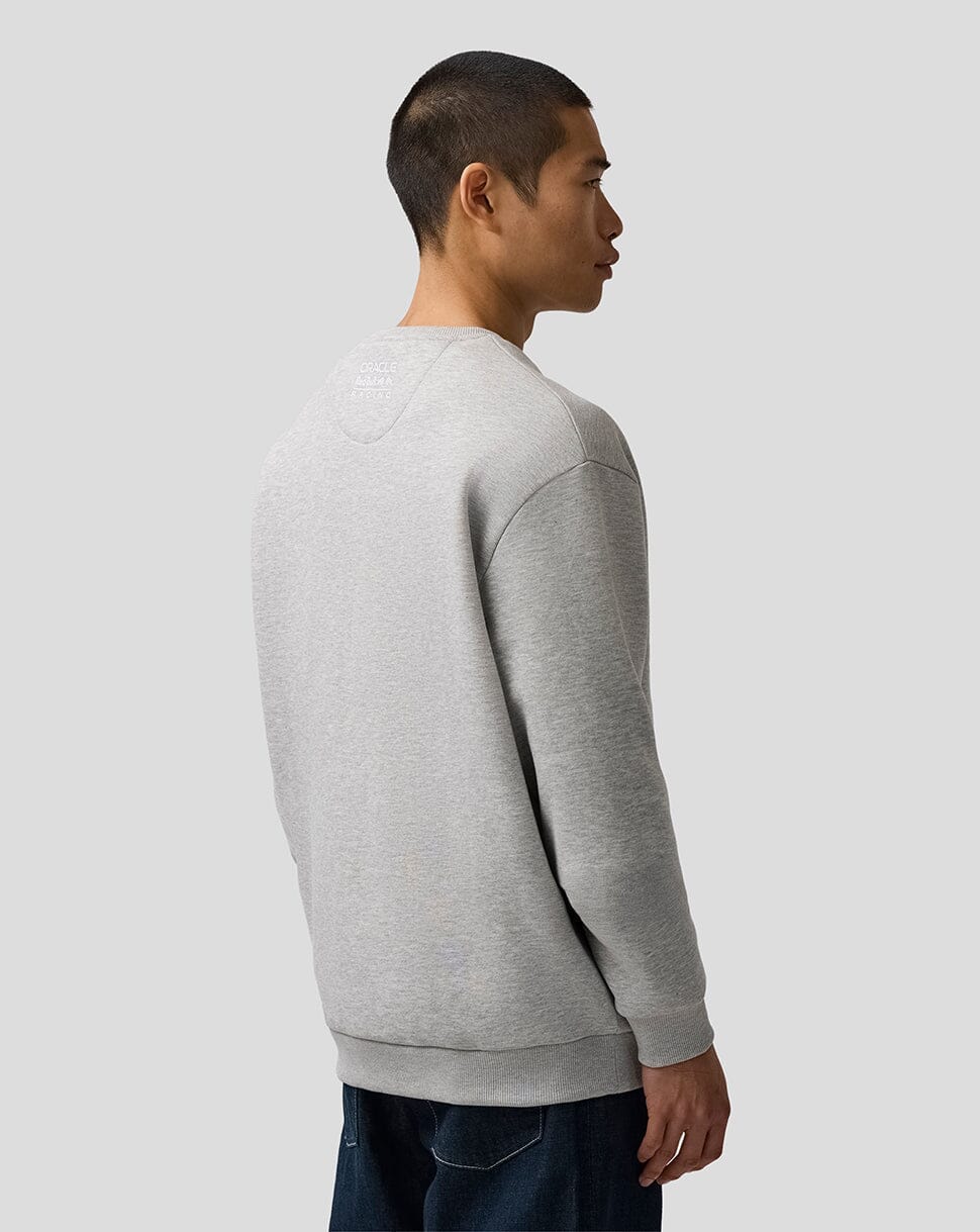 Red Bull Racing F1 Max Verstappen Small Logo Sweatshirt - Grey
