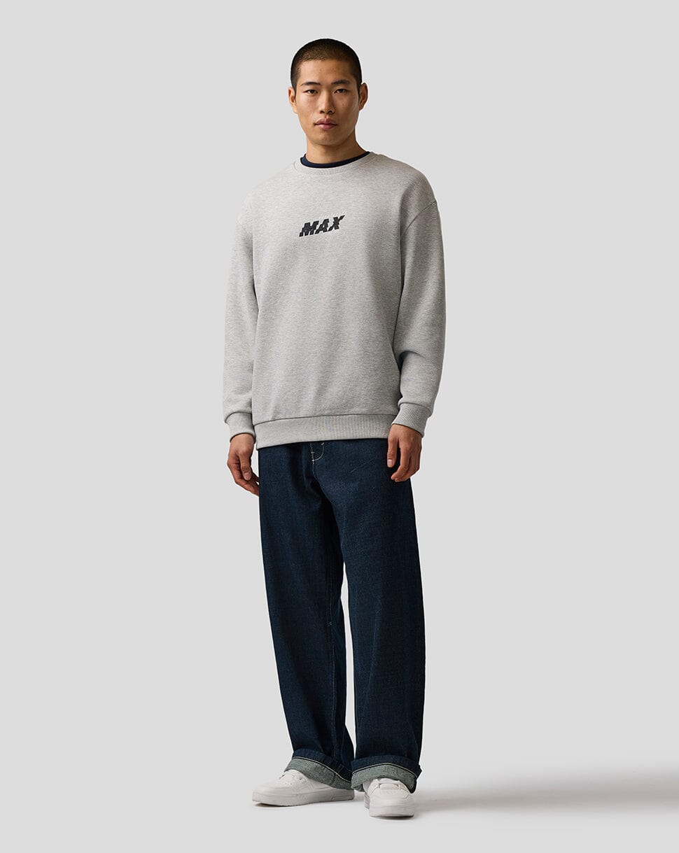 Red Bull Racing F1 Max Verstappen Small Logo Sweatshirt - Grey