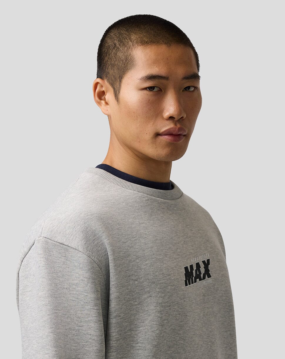 Red Bull Racing F1 Max Verstappen Small Logo Sweatshirt - Grey