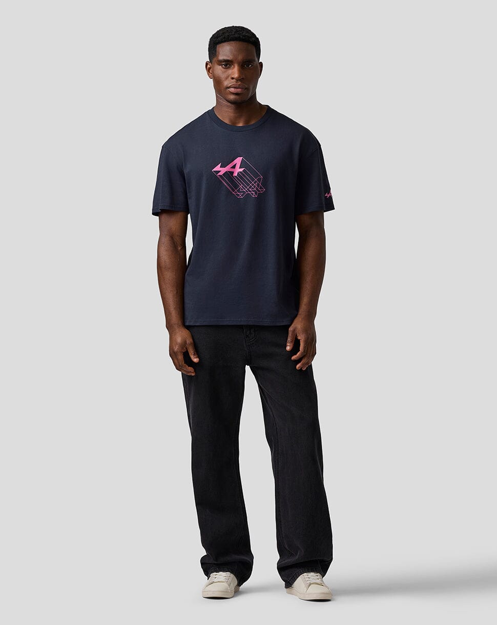 Alpine Racing F1 'A' Graphic Relaxed Fit T-Shirt - Navy