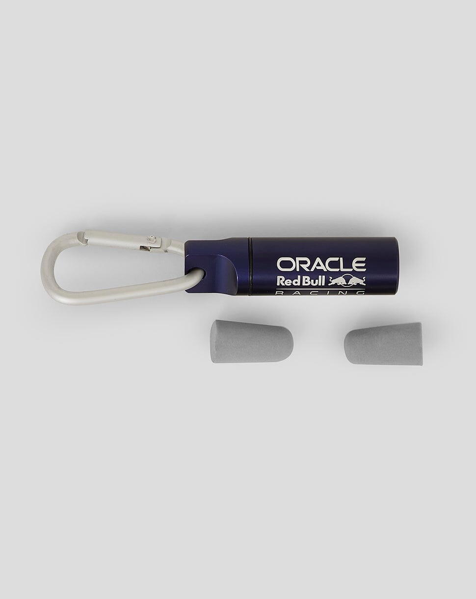 Red Bull Racing F1 Ear Plug Canister Keyring & Earplugs - Navy Earplugs Red Bull Racing