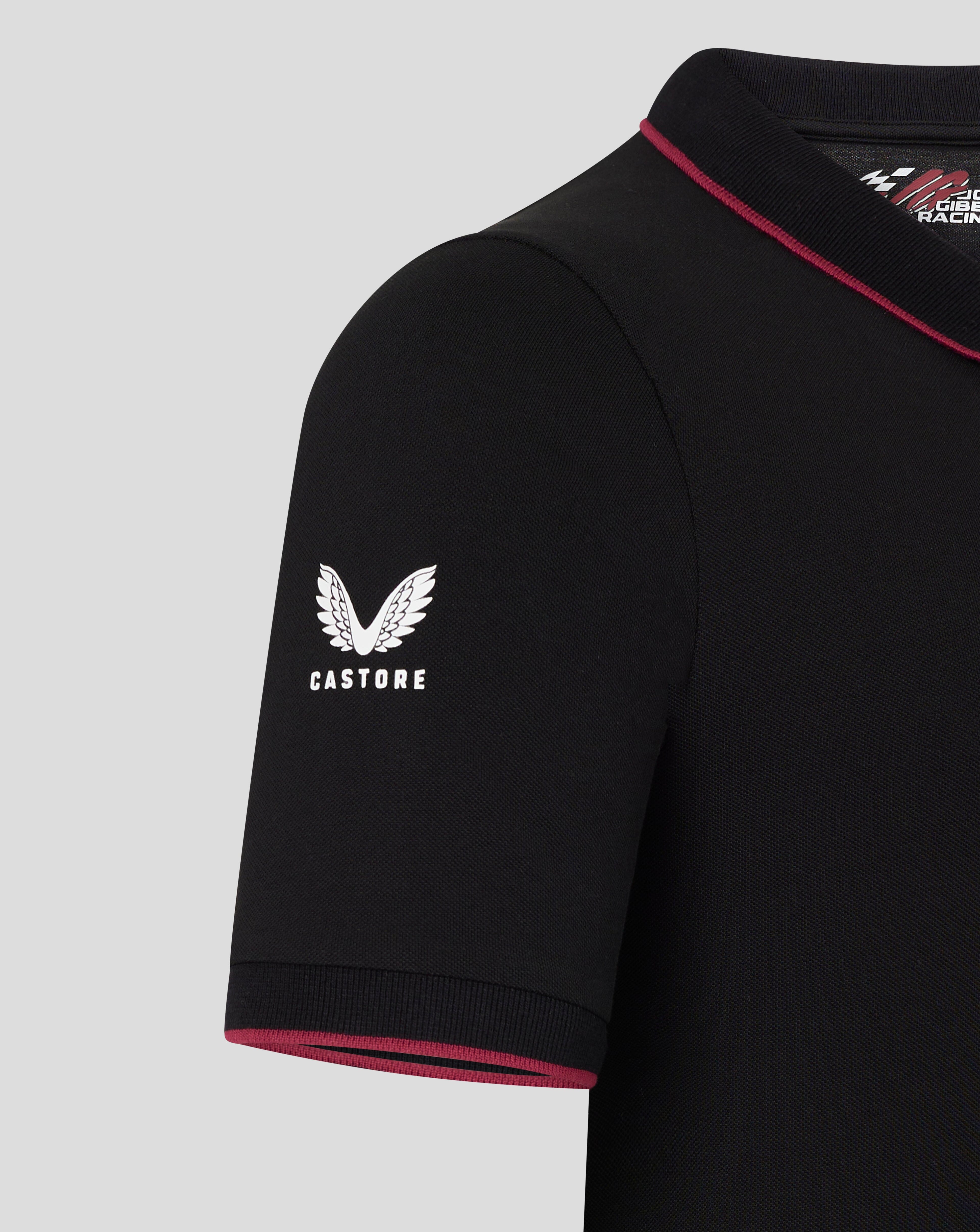 Joe Gibbs Racing Lifestyle Polo Shirt - Black/Burgundy Polos Joe Gibbs Racing