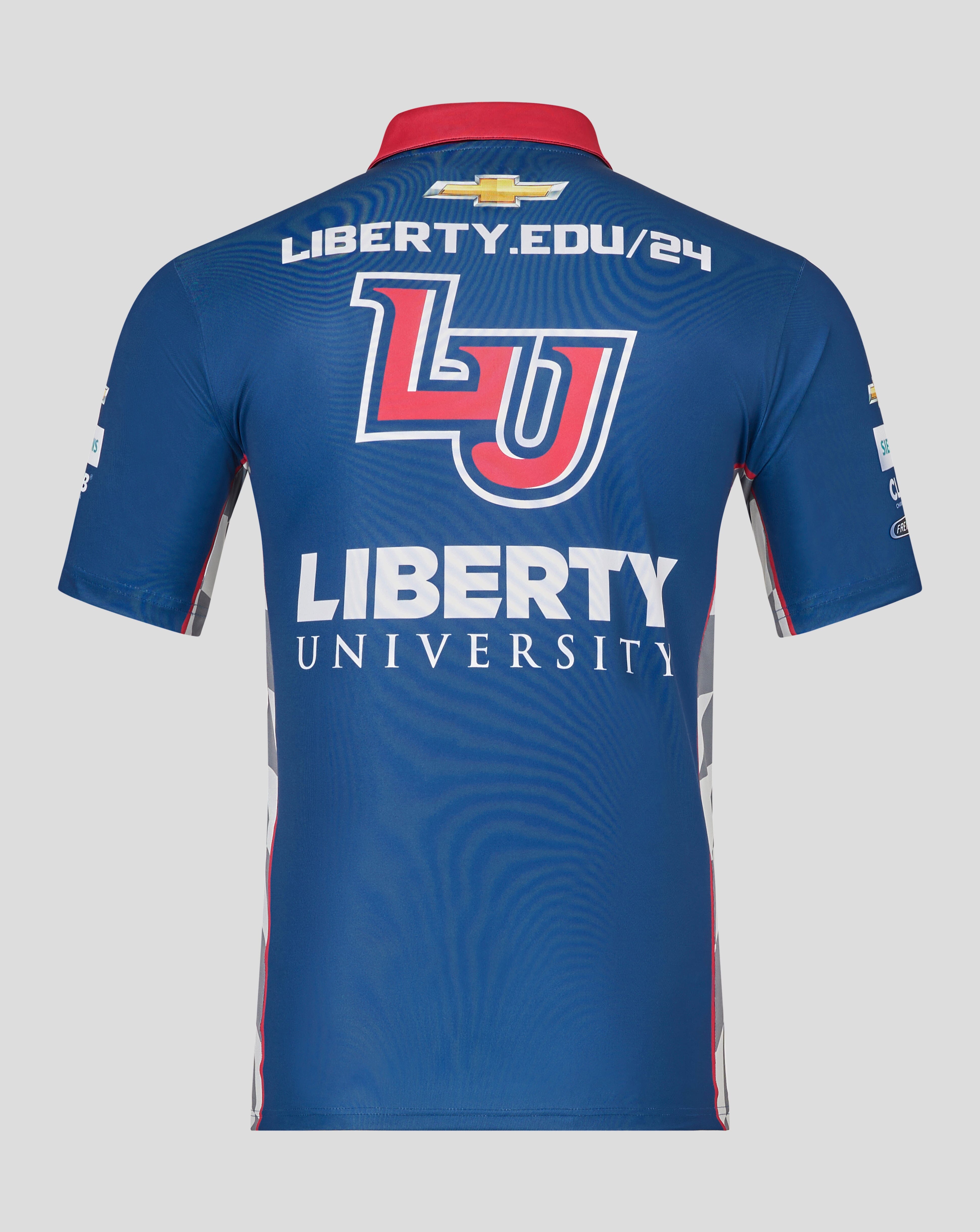 Hendrick Motorsport William Byron #24 Liberty University Polo Shirt - Blue Polos Hendrick Motorsport