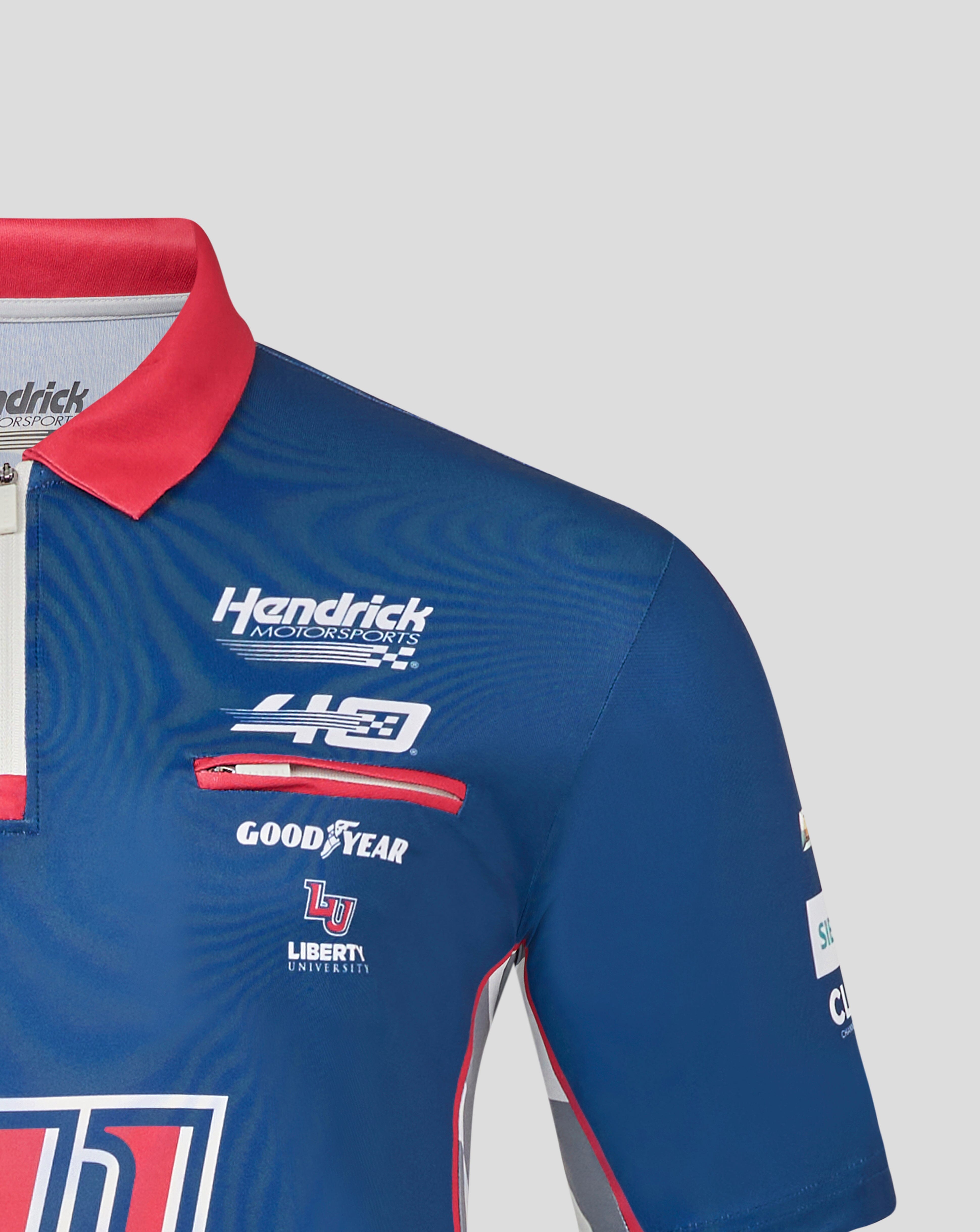 Hendrick Motorsport William Byron #24 Liberty University Polo Shirt - Blue Polos Hendrick Motorsport