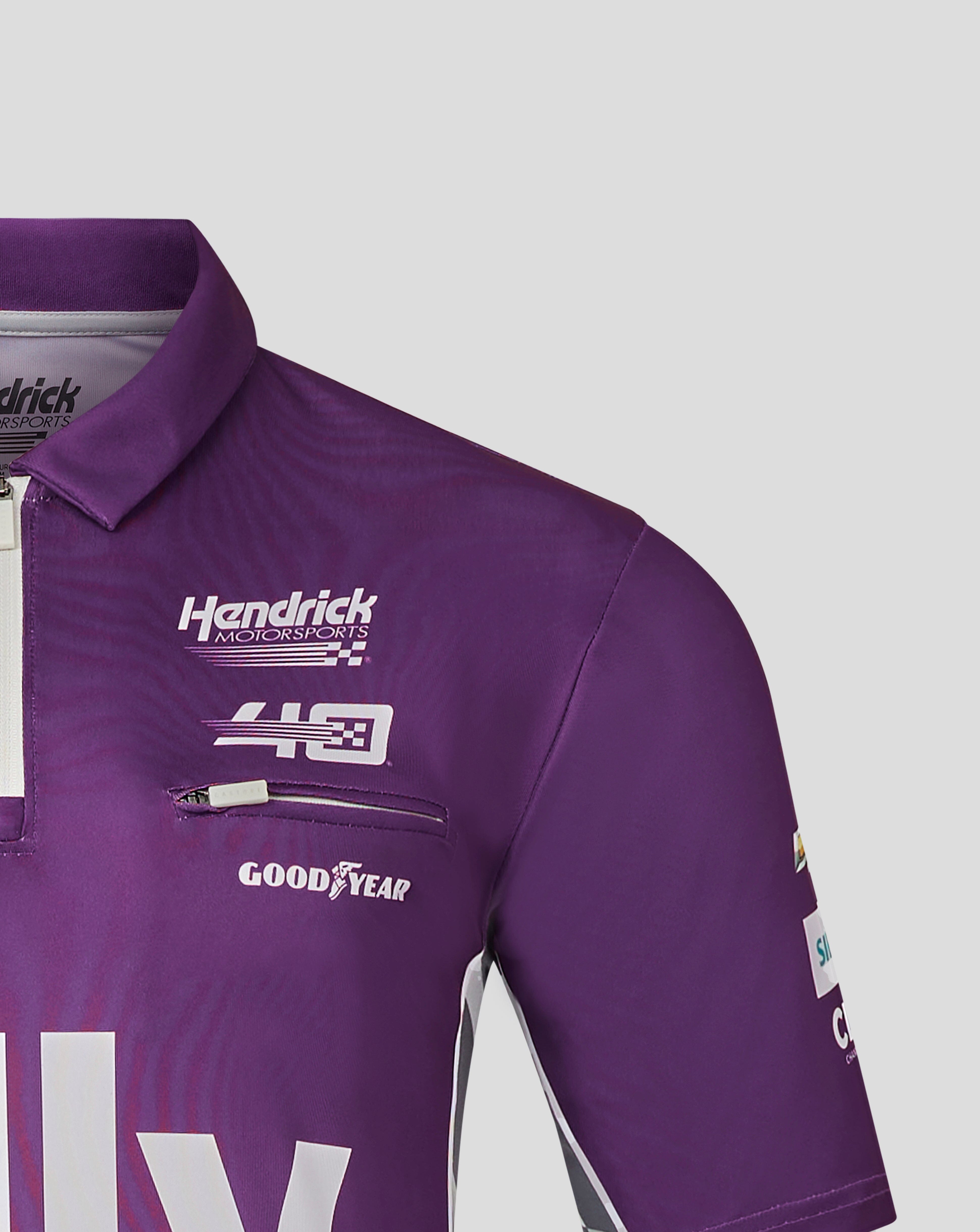 Hendrick Motorsport Alex Bowman #48 Ally Polo Shirt - Purple Polos Hendrick Motorsport