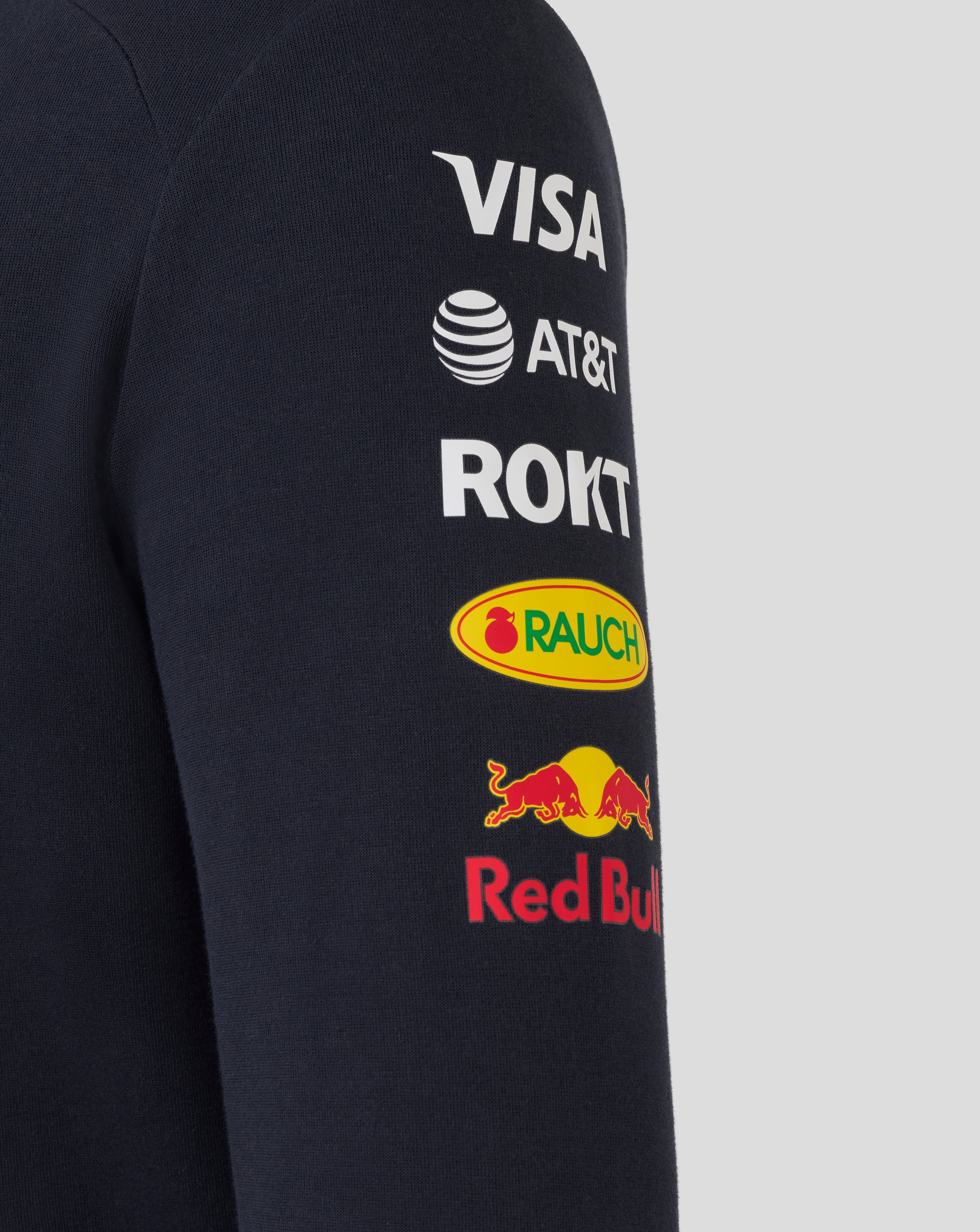 Red Bull Racing F1 2025 Team Full Zip Hooded Sweatshirt- Navy Hoodies Red Bull Racing