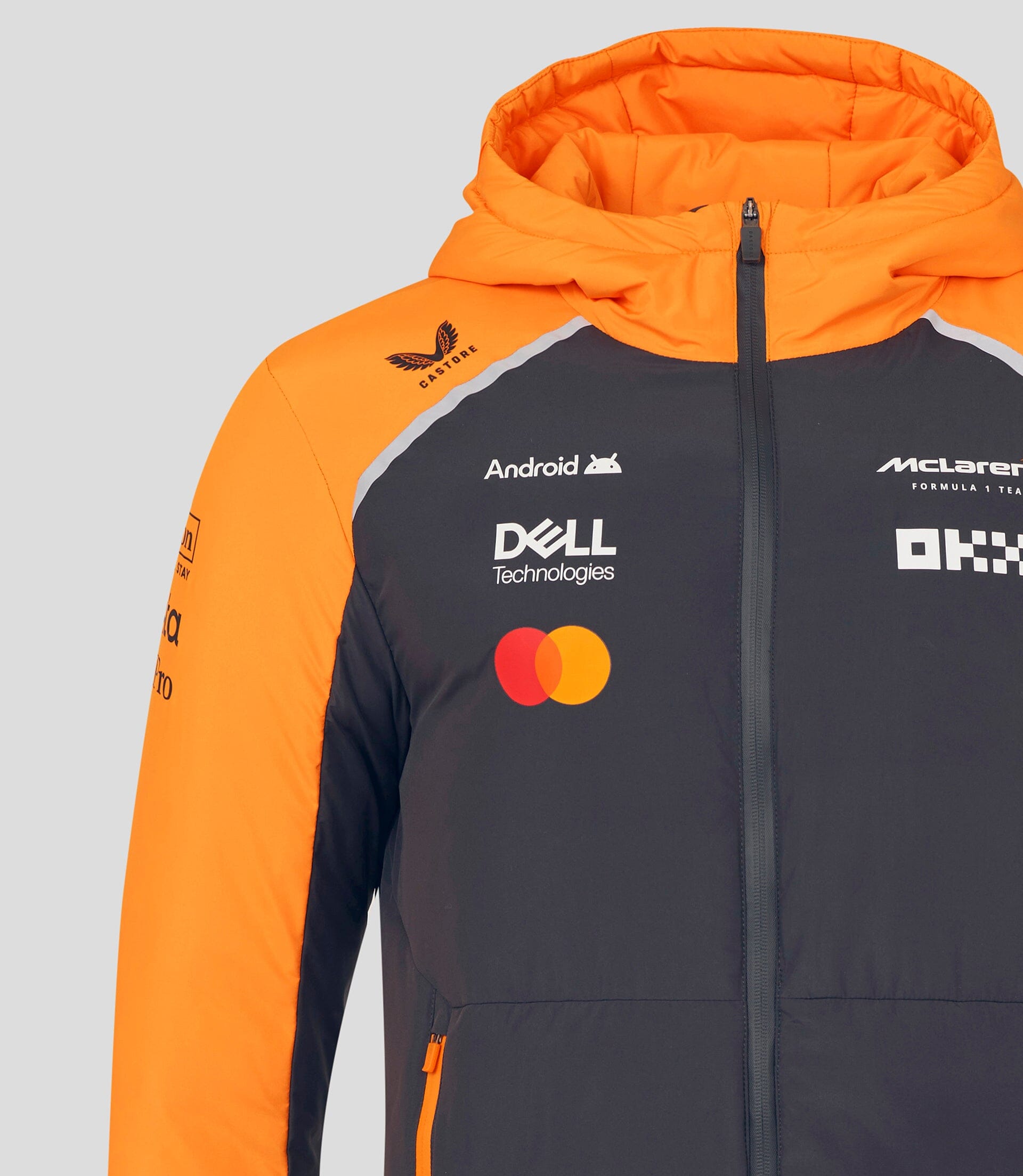 McLaren F1 2025 Team Longline Padded Jacket - Phantom Jackets McLaren-Castore