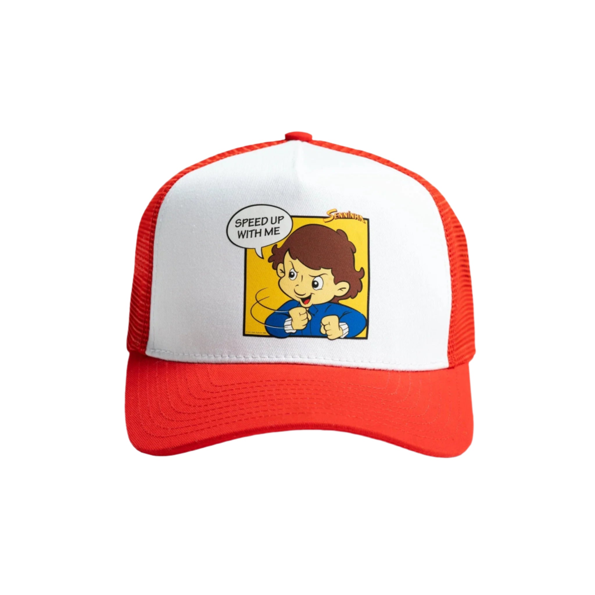 Ayrton Senna F1 Senninha Trucker Hat - Red Hats Ayrton Senna