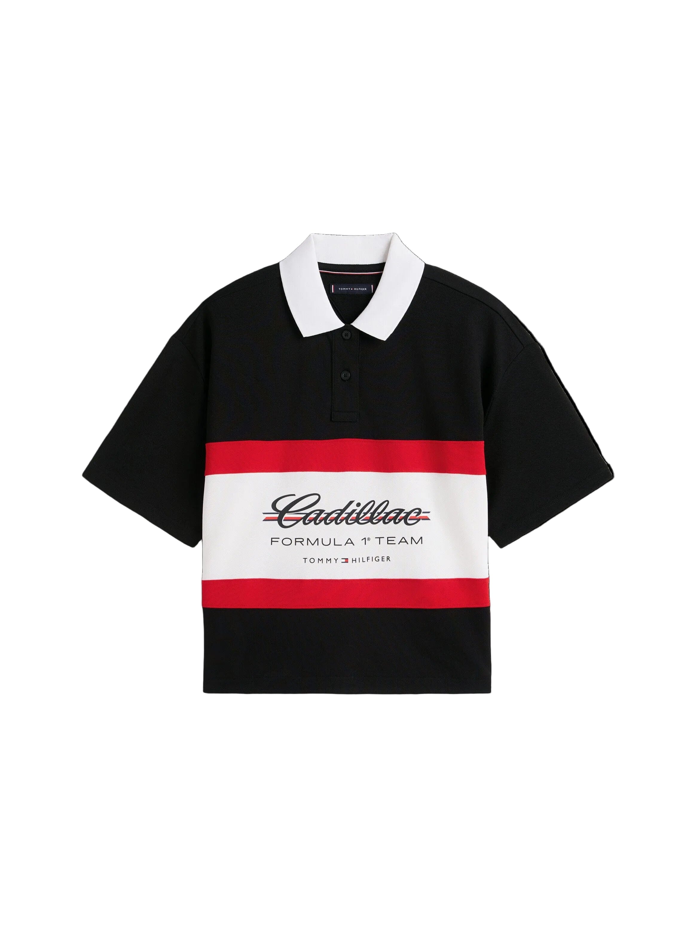 Cadillac F1 Women's Boxy Polo Shirt - Black Polos Cadillac F1
