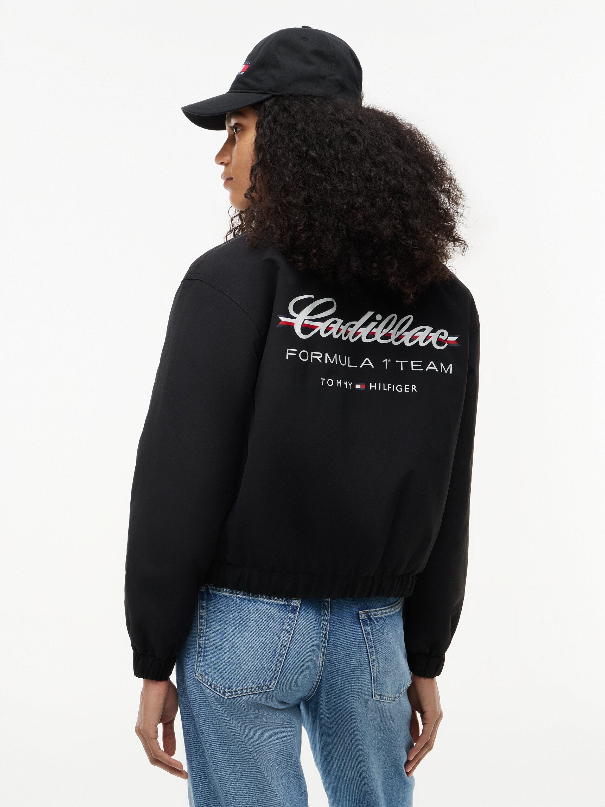 Cadillac F1 Racing Women's Logo Coach Jacket - Black Jackets Cadillac F1