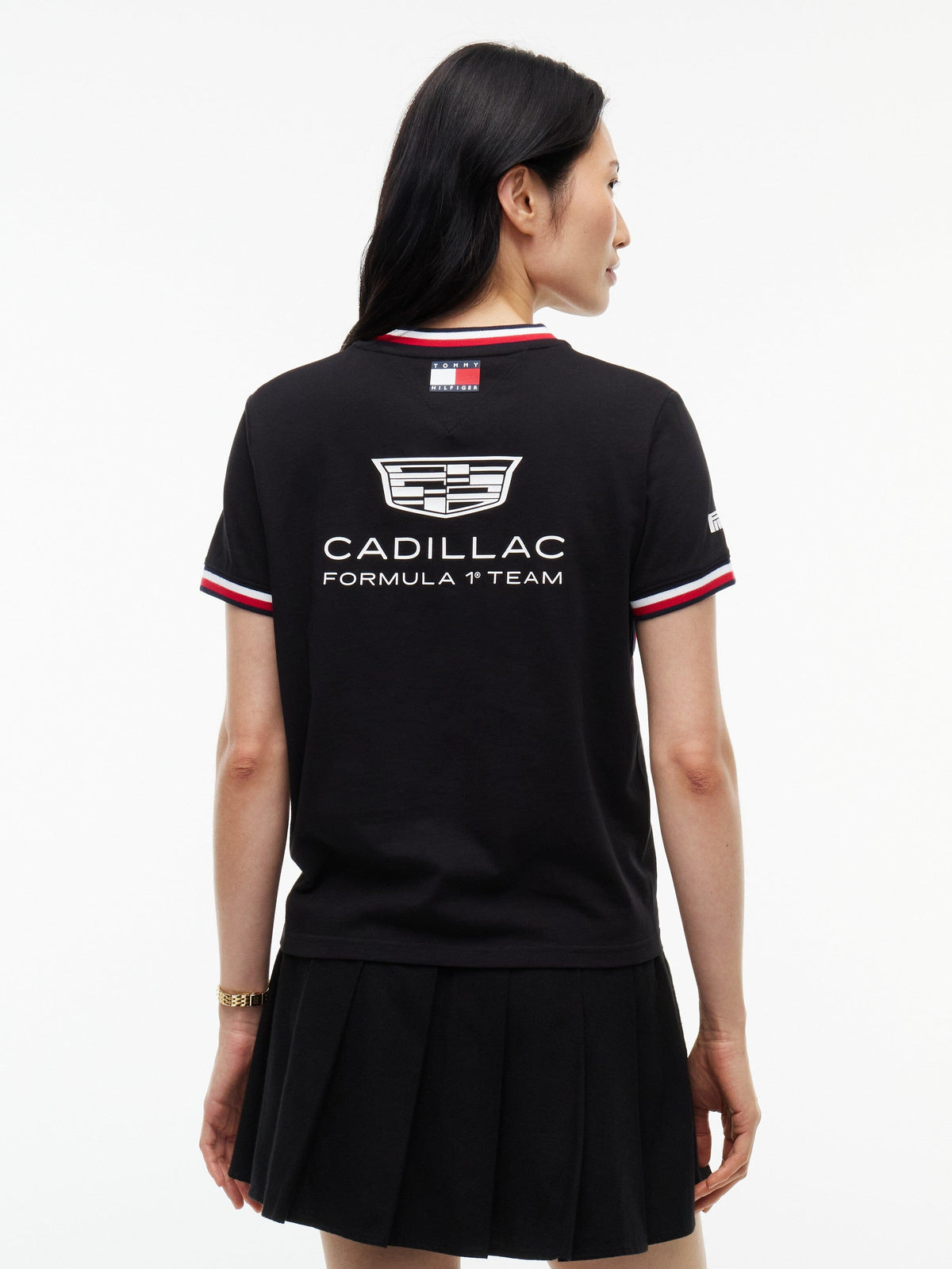 Cadillac F1 Racing Women's 2026 Team T-Shirt - White/Black T-shirts Cadillac F1