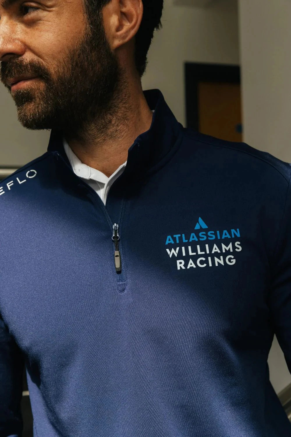 Atlassian Williams Racing F1 Reflo Travel 1/4 Zip Midlayer - Navy Sweatshirt Williams Racing