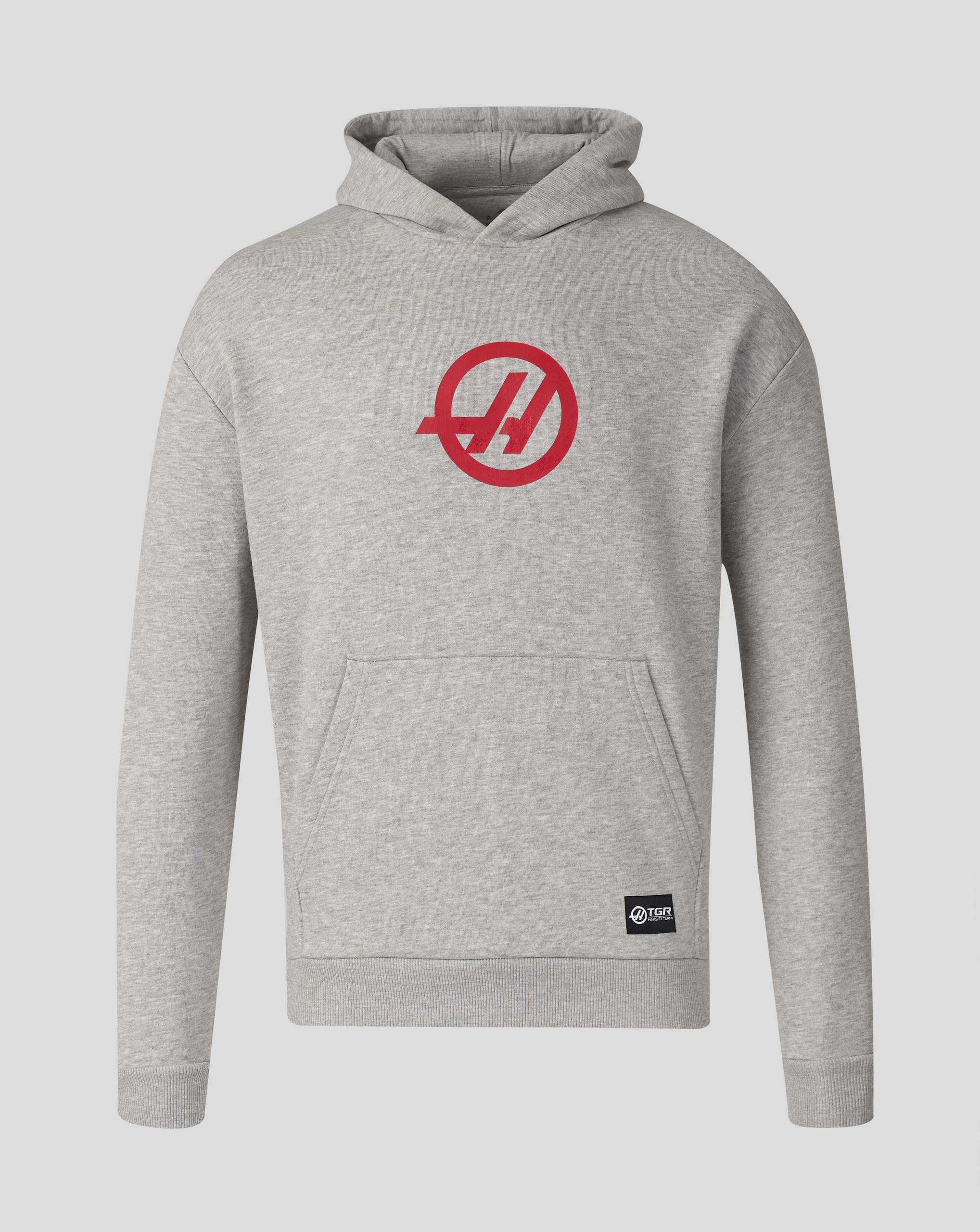 Haas Racing F1 Logo Hoodie - Gray Marl Hoodies Haas F1 Racing Team
