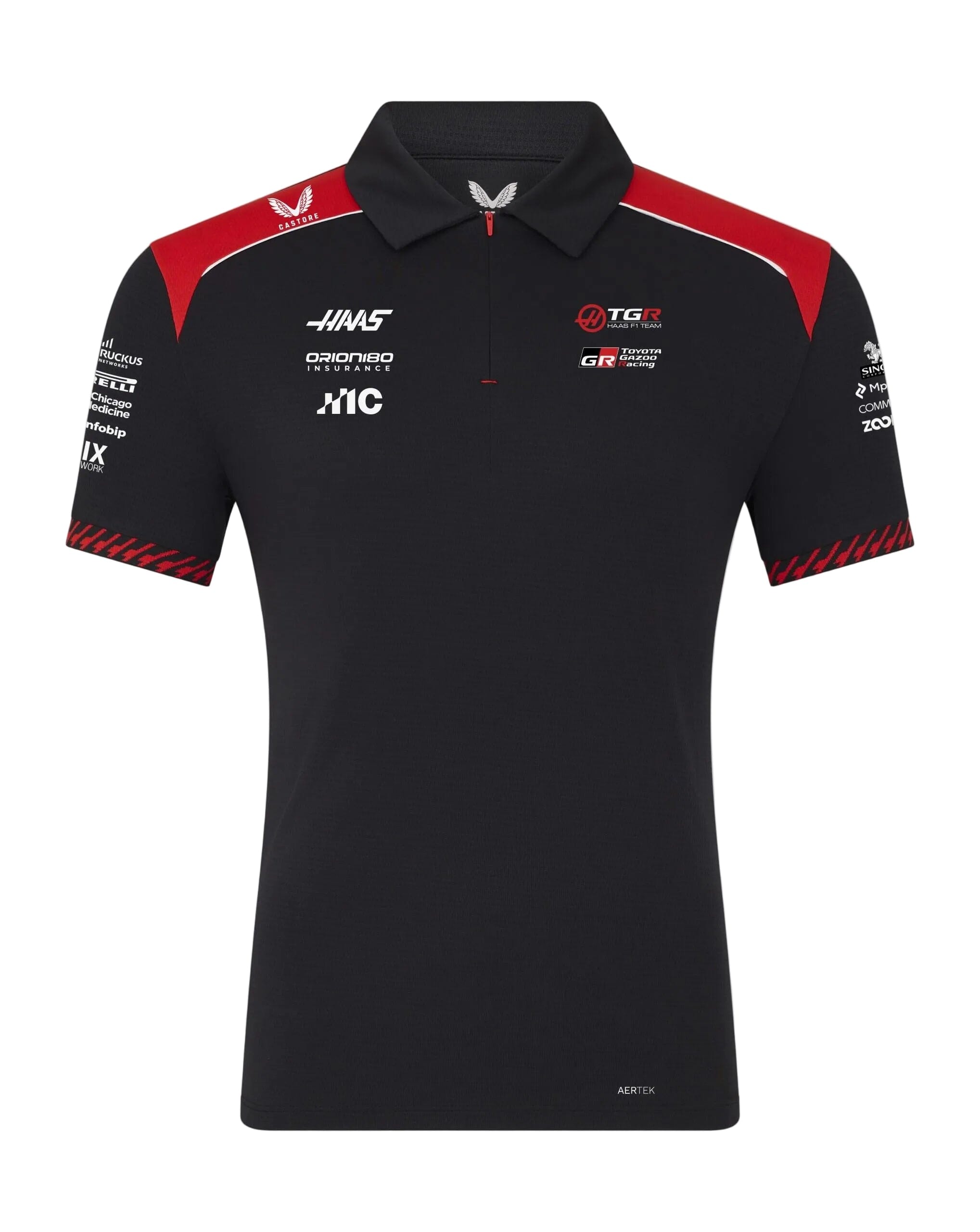 Haas Racing F1 2026 Men's Team Polo Shirt - Black Polos Haas F1 Racing Team