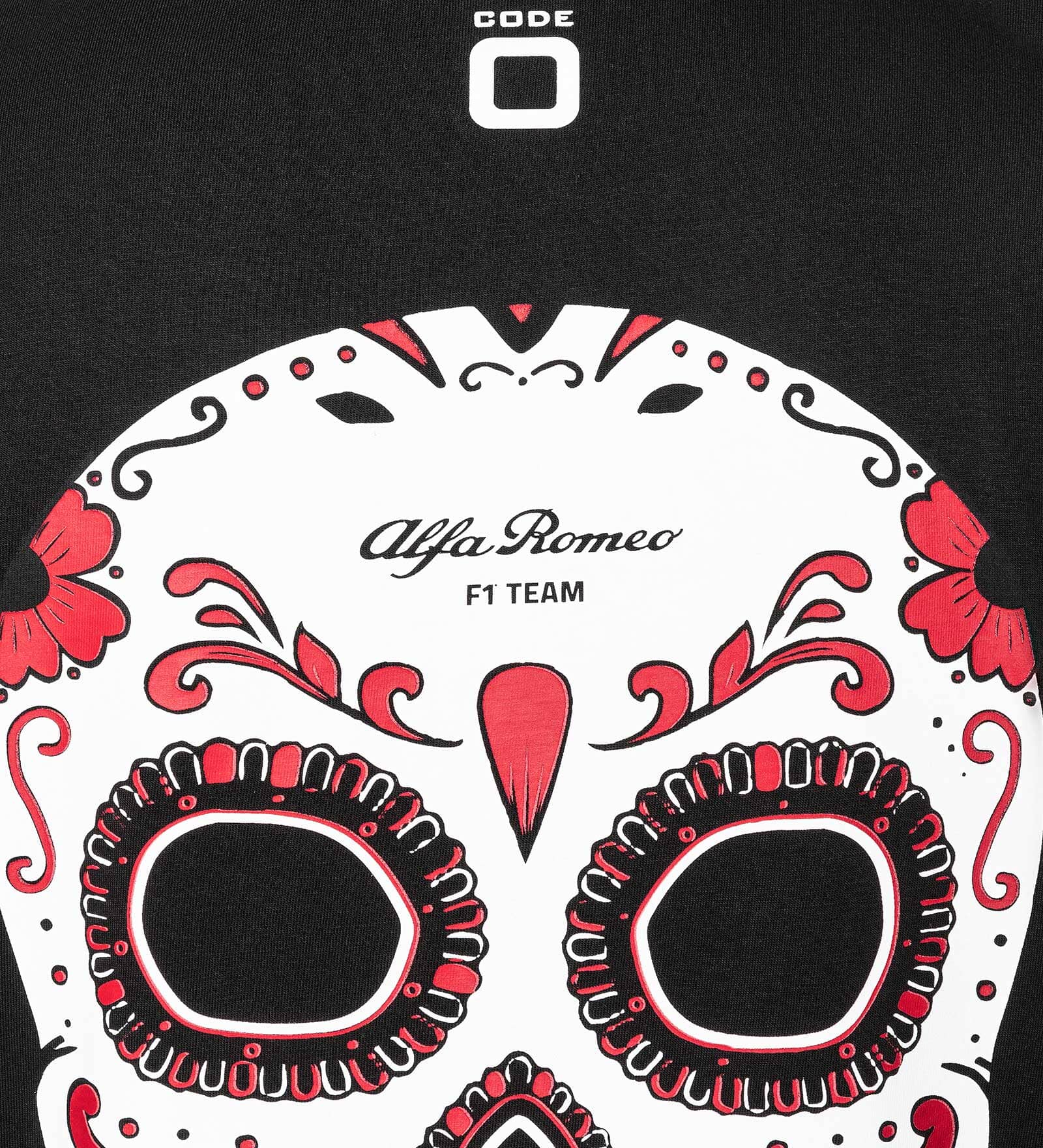 Alfa Romeo Racing F1 Men's Limited Edition Mexico GP Skull T-Shirt - Black/White T-shirts Alfa Romeo