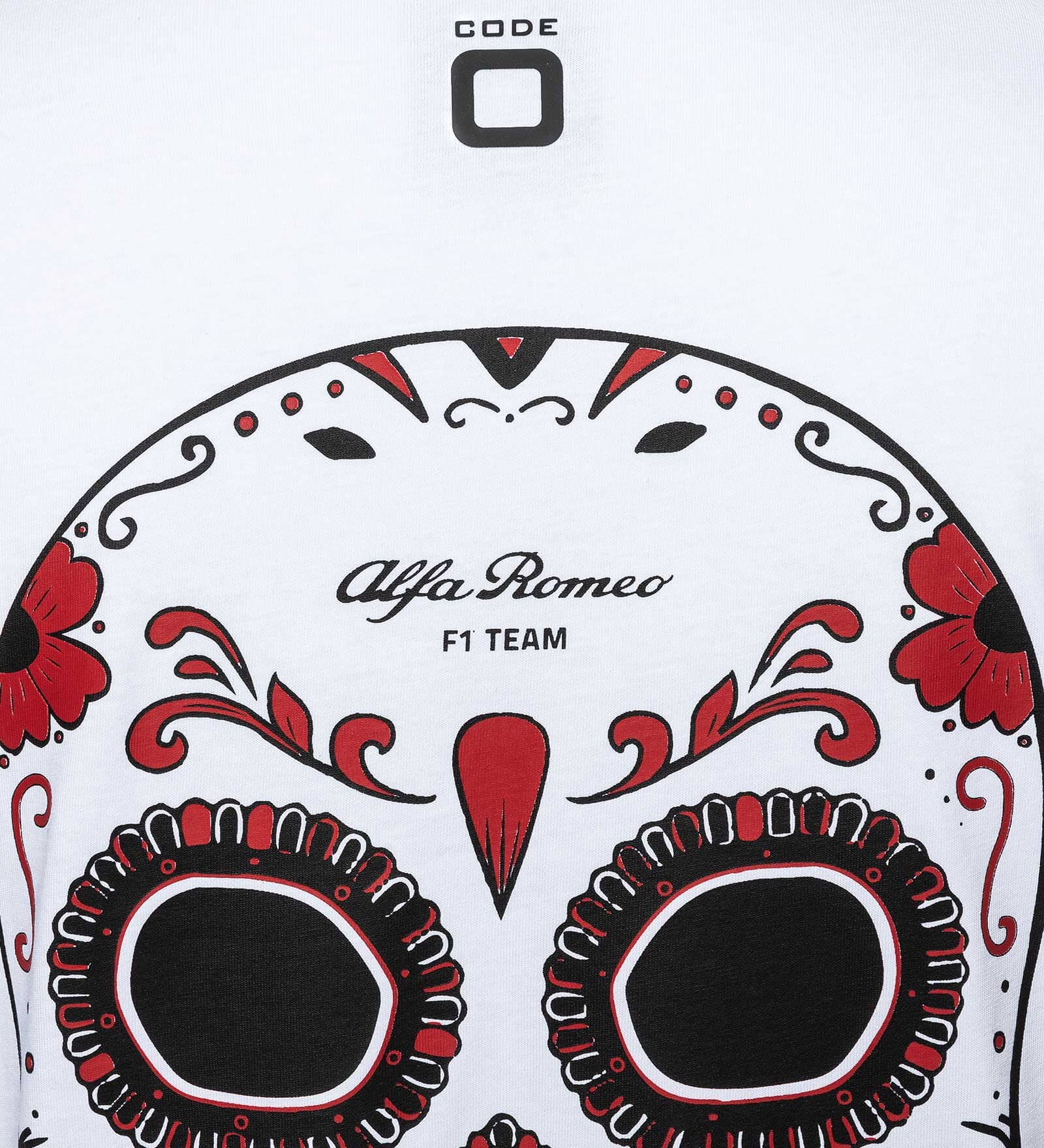 Alfa Romeo Racing F1 Men's Limited Edition Mexico GP Skull T-Shirt - Black/White T-shirts Alfa Romeo