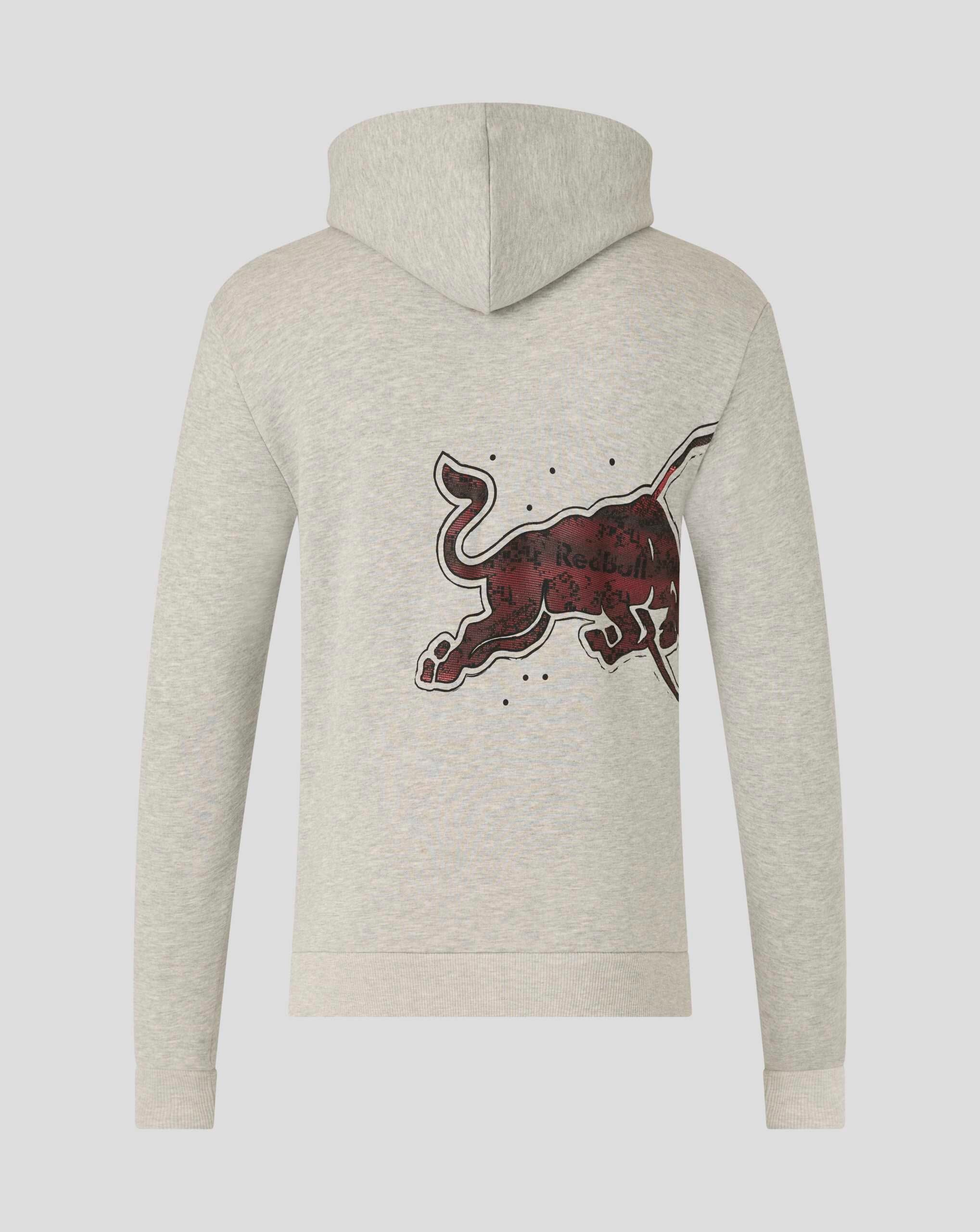 Red Bull Racing F1 Graphic Bull Hoodie - Grey Marl Hoodies Red Bull Racing