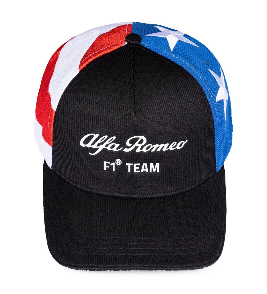 Alfa Romeo Racing F1 Special Edition Stars & Stripes USA GP Baseball Hat - Black Hats Alfa Romeo 