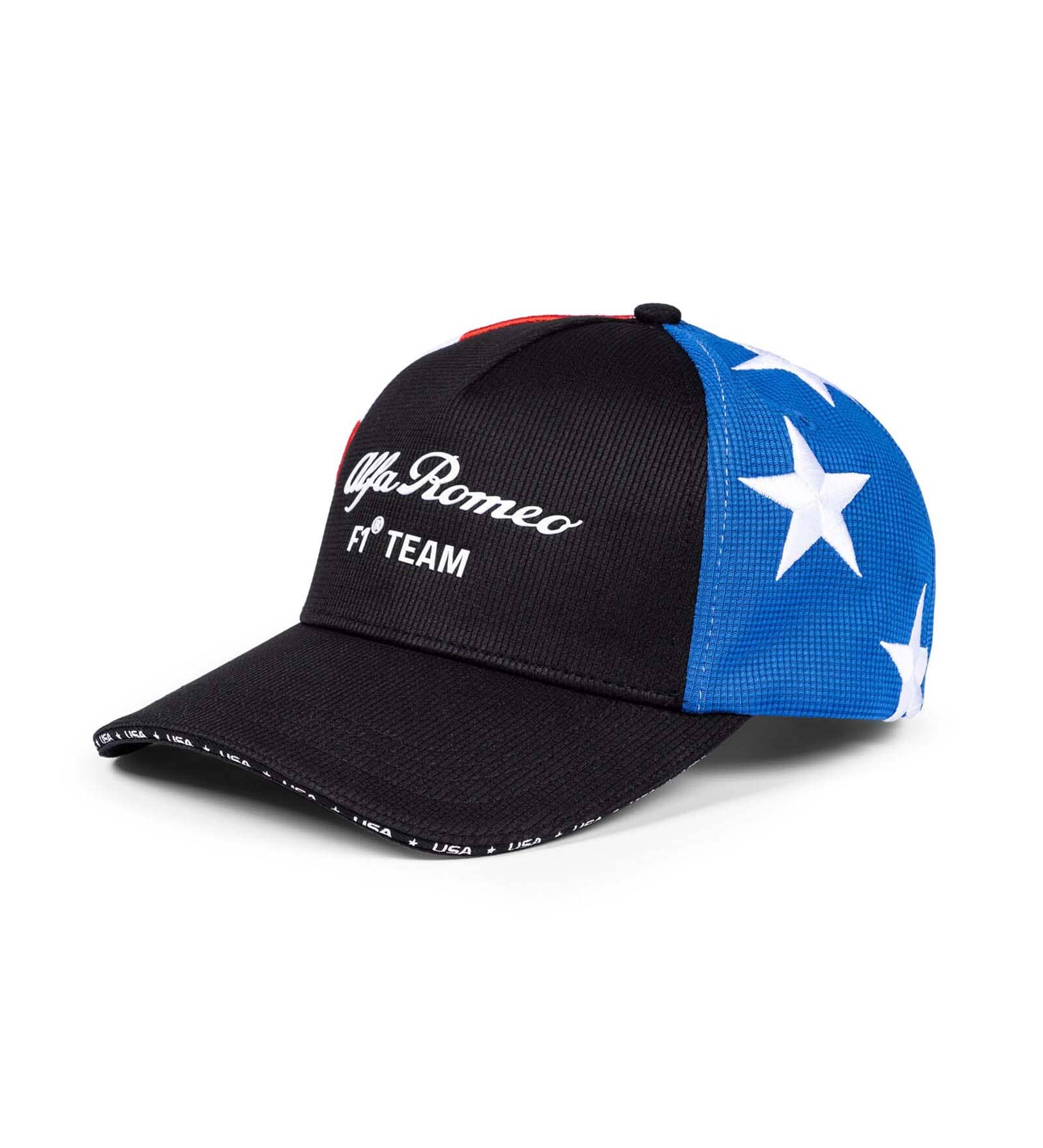Alfa Romeo Racing F1 Special Edition Stars & Stripes USA GP Baseball Hat - Black Hats Alfa Romeo