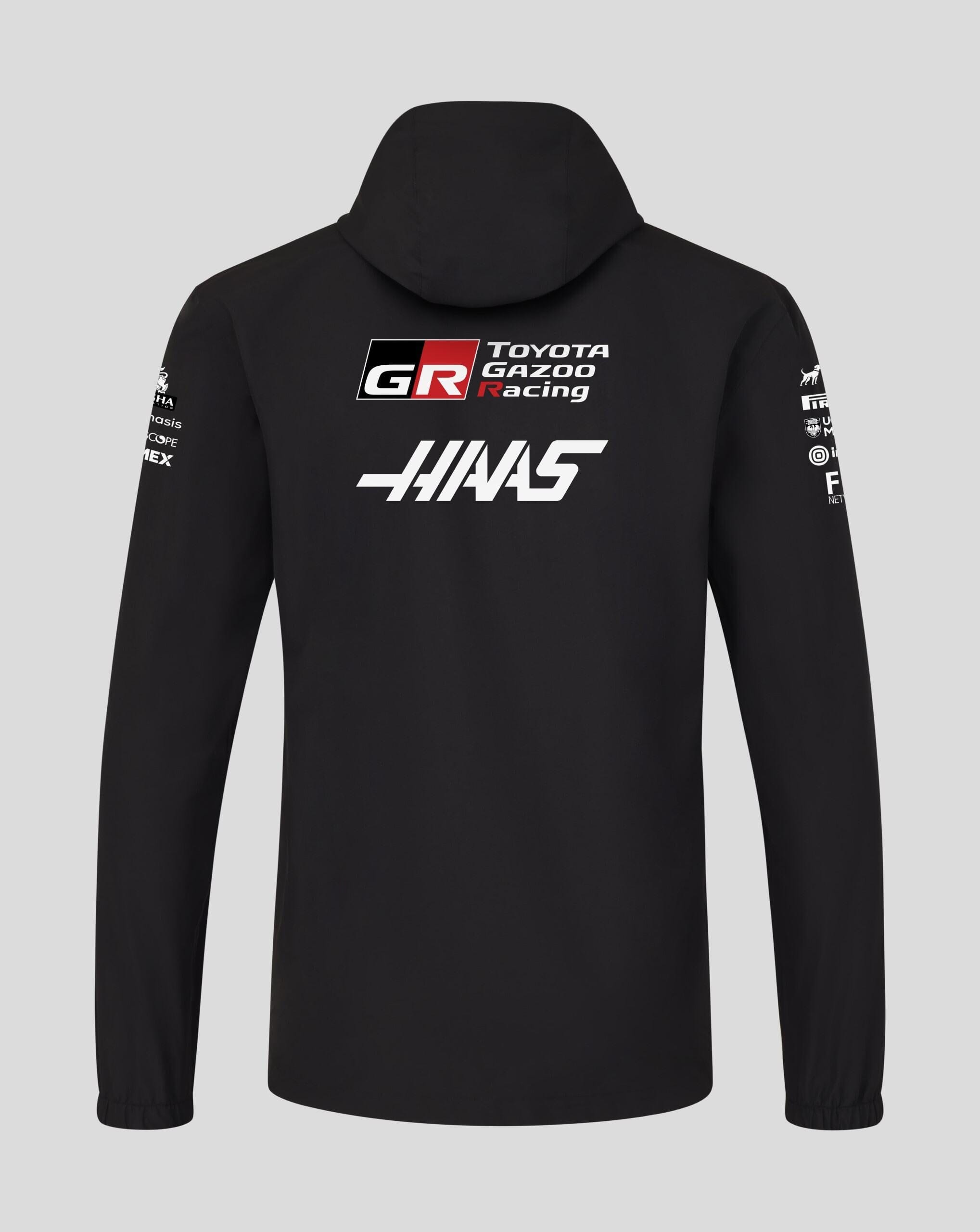 Haas Racing F1 2026 Team Rain Jacket - Black Jackets Haas F1 Racing Team