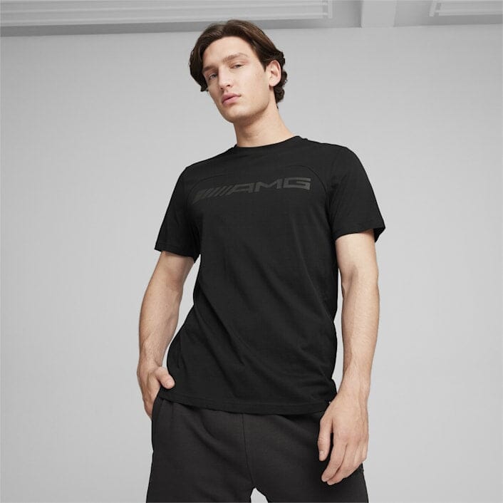 Mercedes Benz AMG Puma Large Logo T-Shirt - Black/White/Red T-shirts Mercedes AMG Petronas