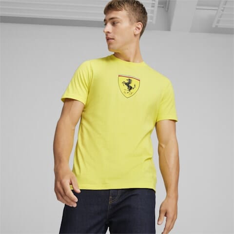 Scuderia Ferrari F1 Men's Puma Large Shield T-Shirt -Red/Yellow T-shirts Scuderia Ferrari