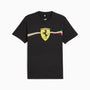 Scuderia Ferrari F1 Men's Puma Big Shield Heritage T-Shirt -Black/White T-shirts Scuderia Ferrari XS Black