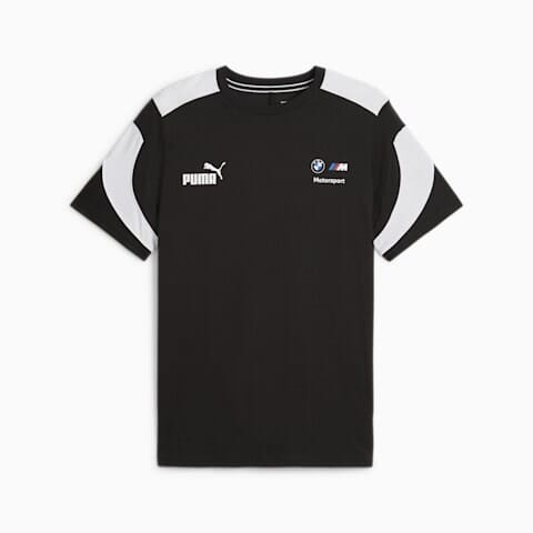 BMW M Motorsports Puma Men's MT7+ T-Shirt- Black/Blue T-shirts BMW Motorsports XS Black