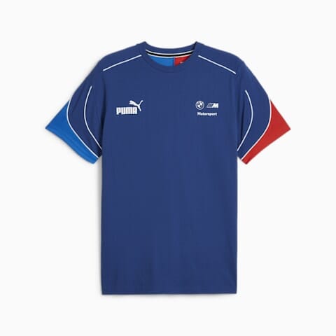 BMW M Motorsports Puma Men's MT7+ T-Shirt- Black/Blue T-shirts BMW Motorsports XS Blue