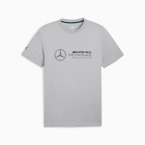 Mercedes Benz AMG Petronas F1 Puma Men's Large Logo T-Shirt - Black/Silver/Green T-shirts Mercedes AMG Petronas S Silver