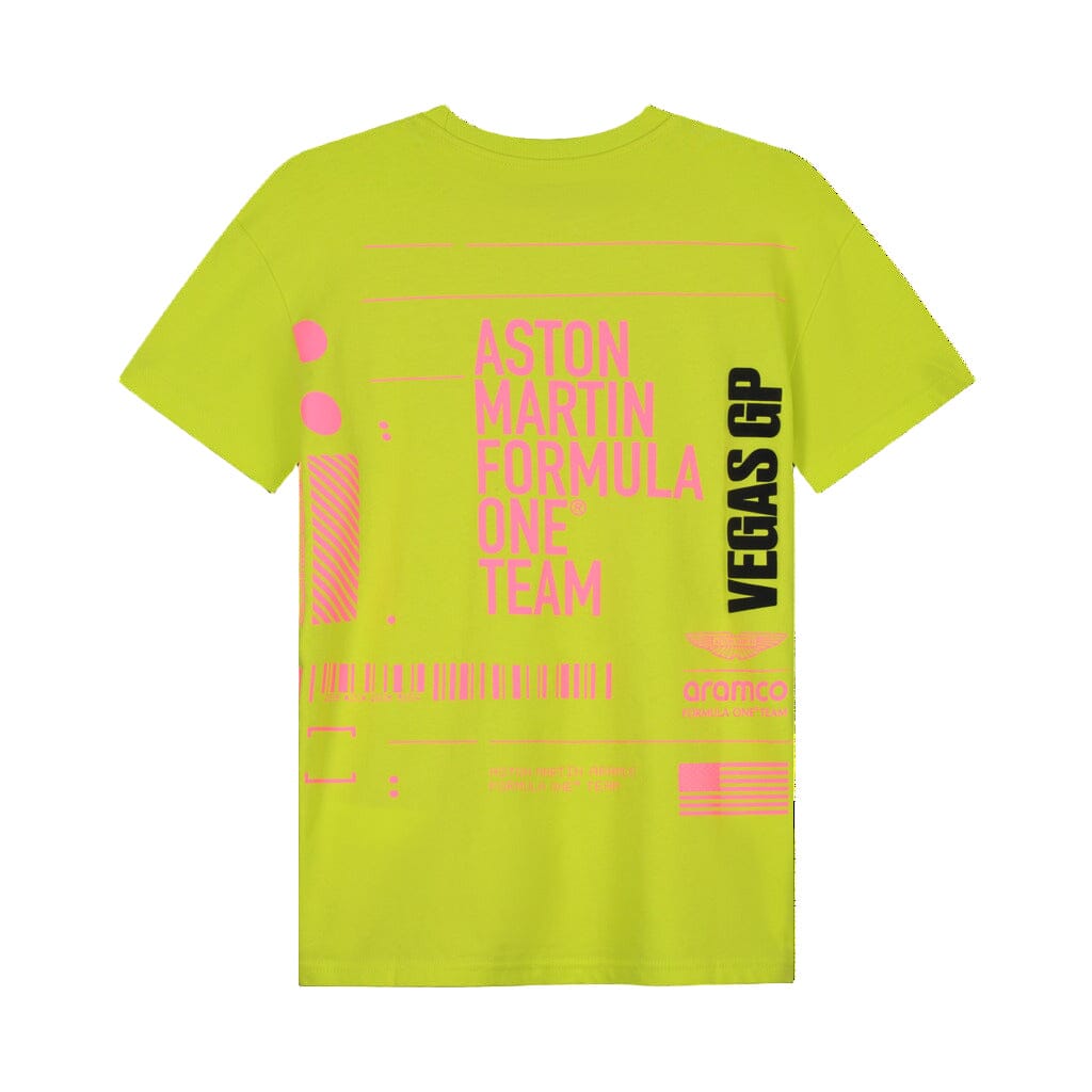 Aston Martin F1 Limited Edition Las Vegas GP Graphic T-Shirt - Lime T-shirts Aston Martin F1