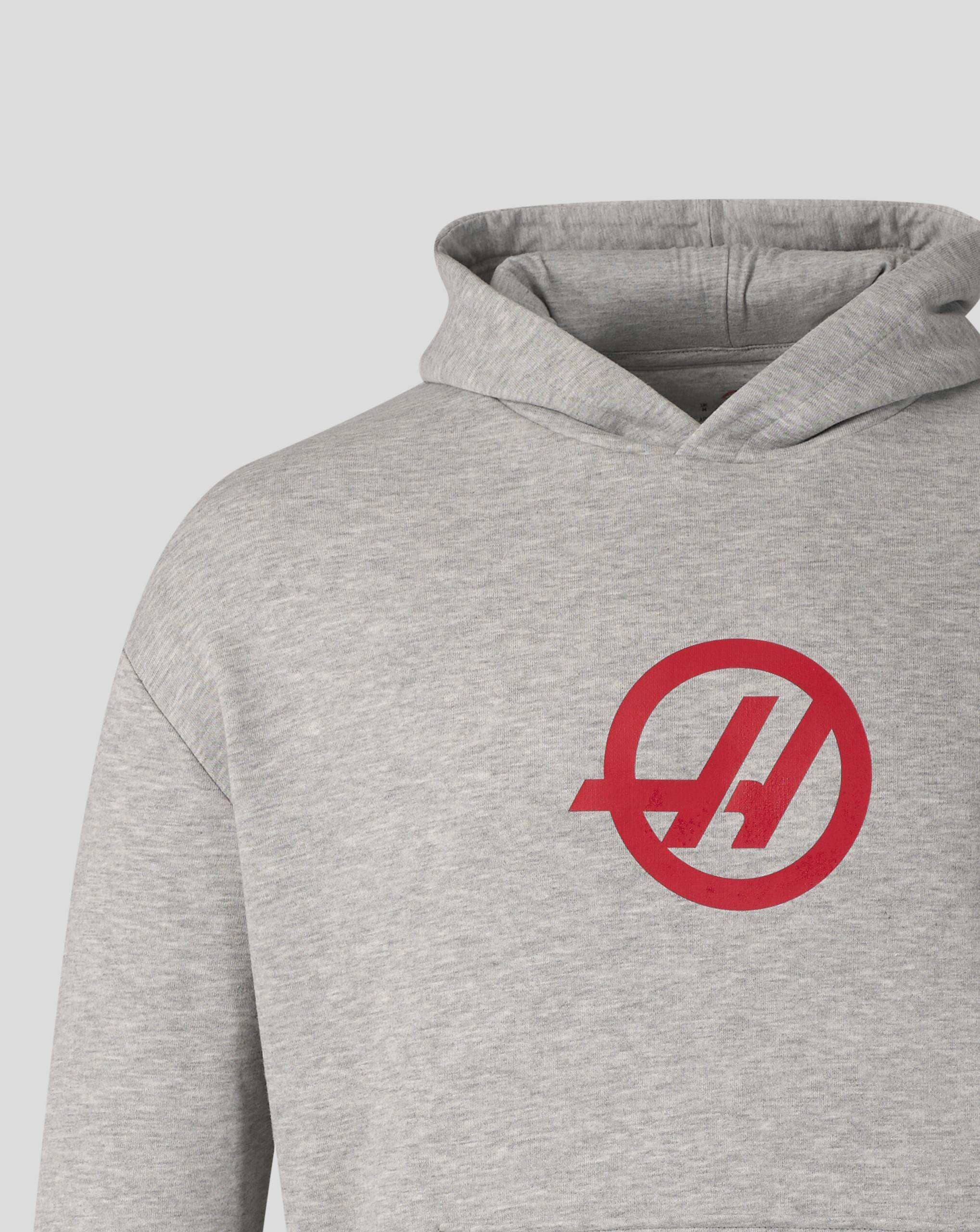 Haas Racing F1 Logo Hoodie - Gray Marl Hoodies Haas F1 Racing Team