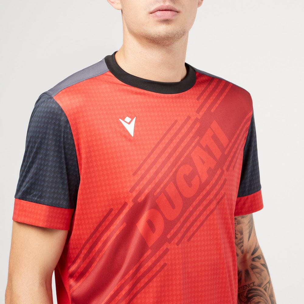 Ducati x Macron Men's Padel T-Shirt - Red/Black T-shirts Ducati