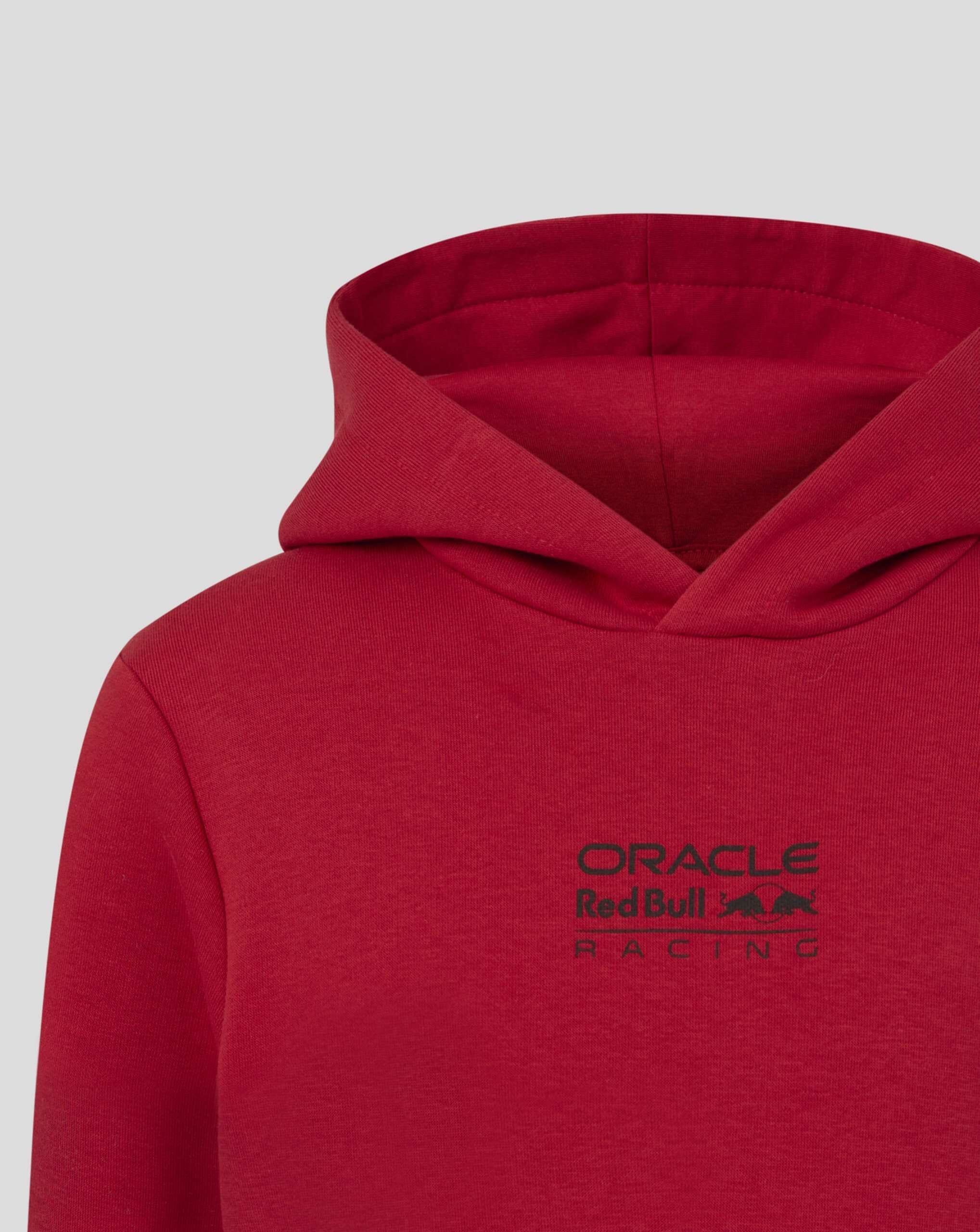 Red Bull Racing F1 Kid's Graphic Bull Hoodie - Youth Grey Marl/Chili Pepper Hoodies Red Bull Racing