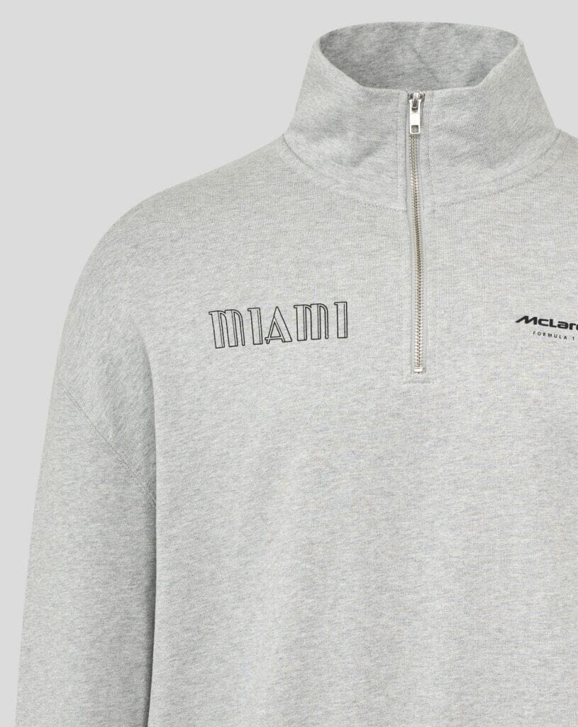 McLaren F1 Miami GP 1/4 Zip Sweatshirt - Gray Sweatshirt McLaren-Castore