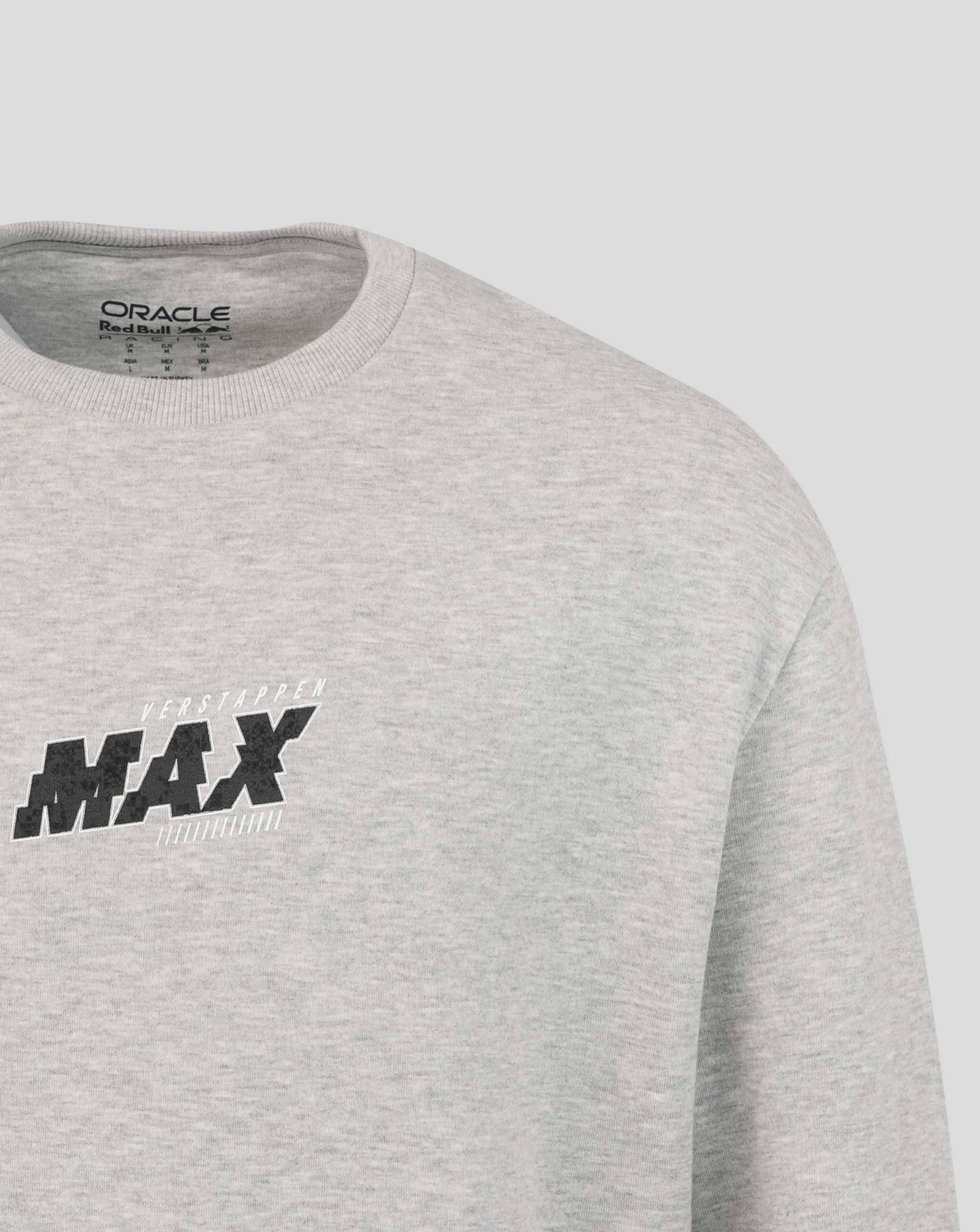 Red Bull Racing F1 Max Verstappen Small Logo Sweatshirt - Grey Sweatshirts Red Bull Racing