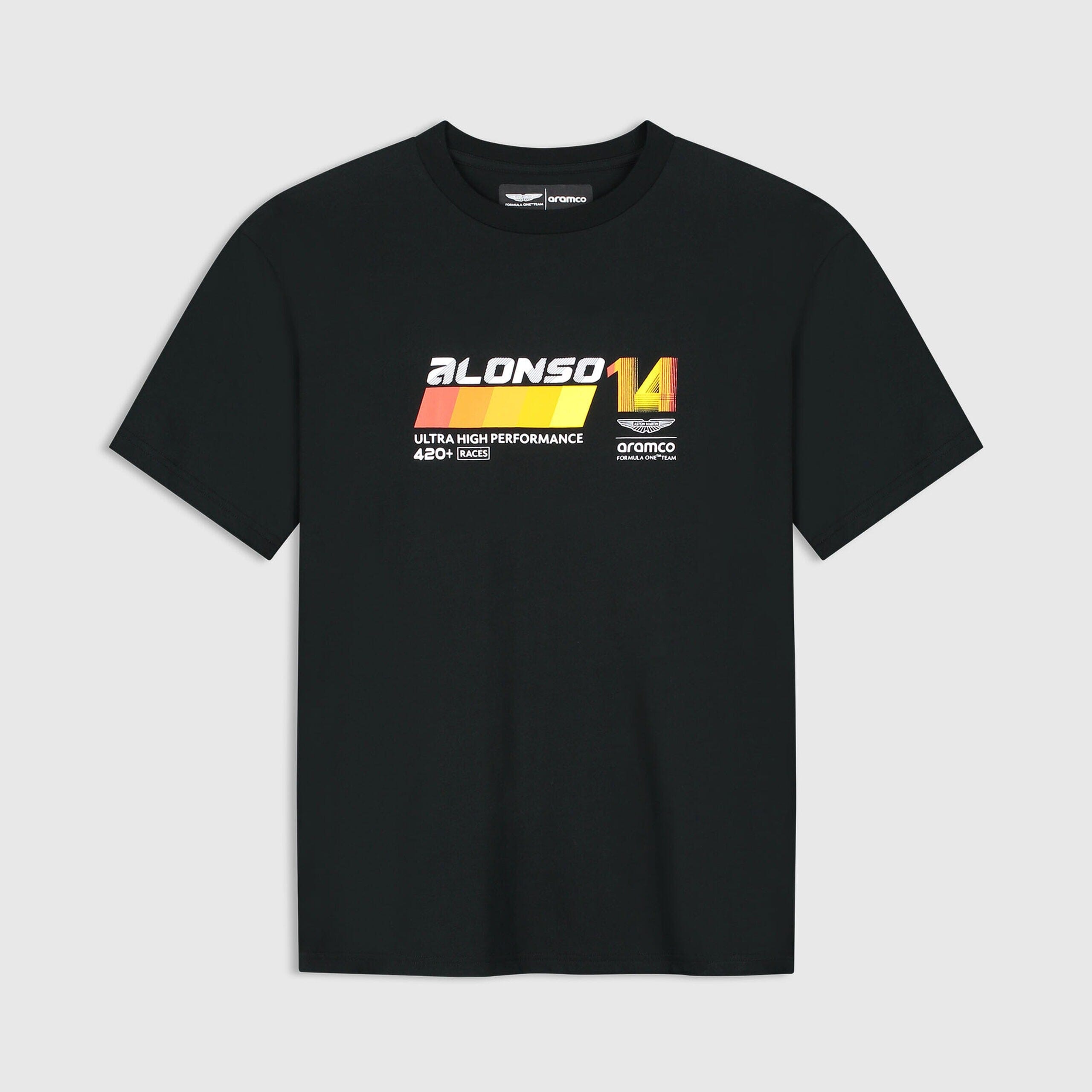 Aston Martin F1 Limited Edition Fernando Alonso Spain GP Graphic T-Shirt - True Black T-shirts Aston Martin F1