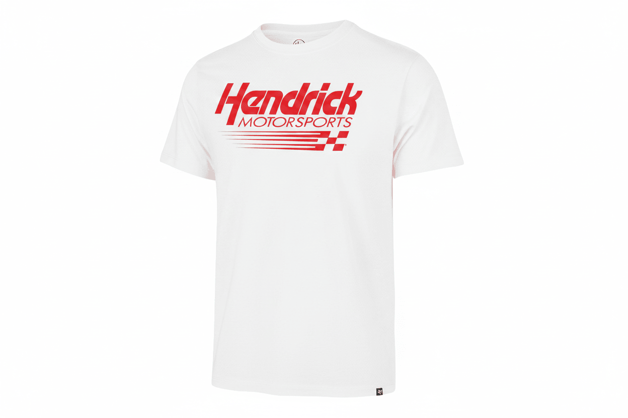 Nascar Hendrick Motorsport Team Dual Brand T-Shirt - White/Anthracite T-shirts Hendrick Motorsport S White