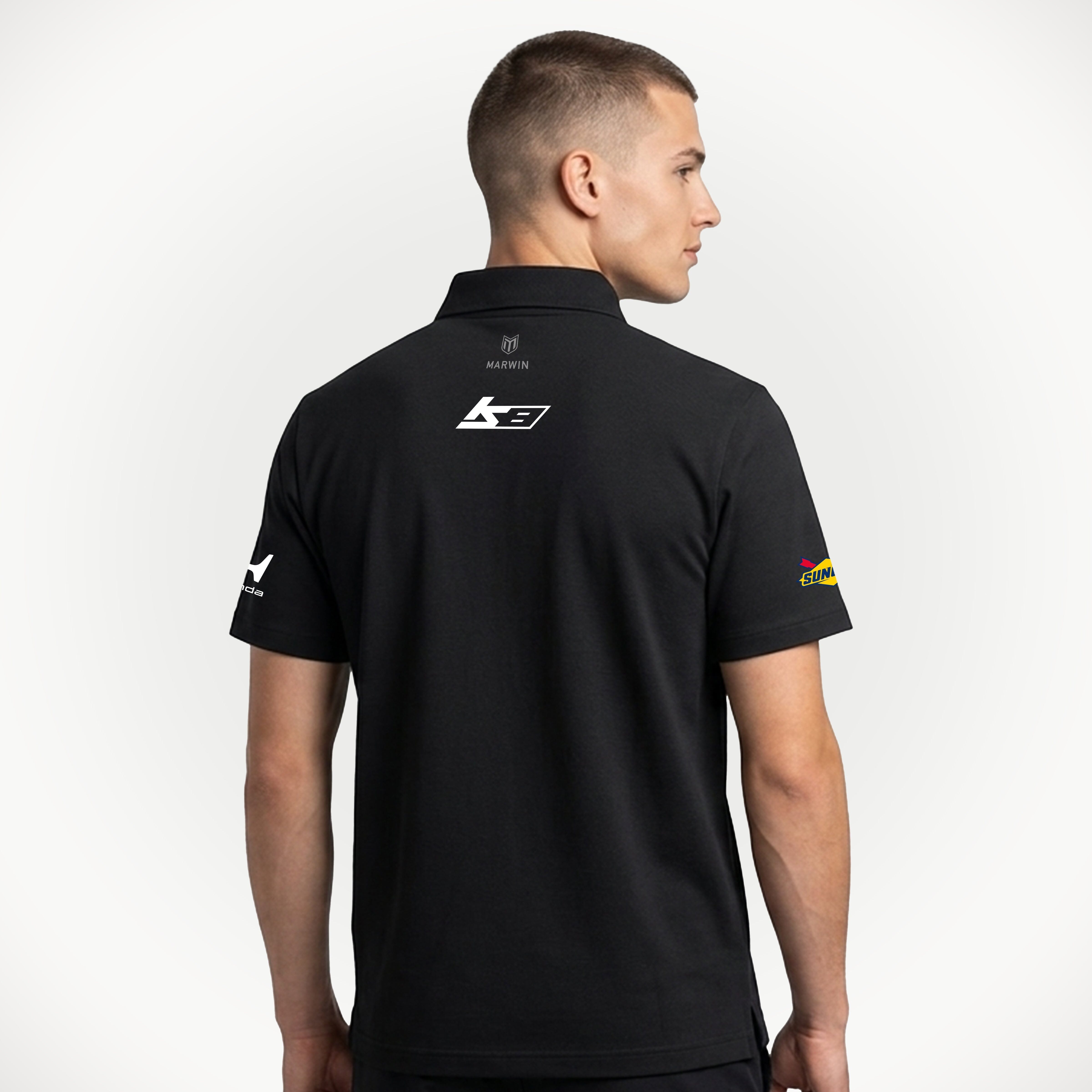 Chip Ganassi Racing Indy Men's Kyffin Simpson Timeless Polo Shirt - Black Polos Chip Ganassi Racing
