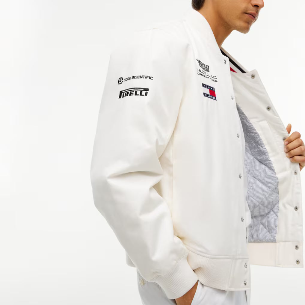 Cadillac F1 Racing 2026 Special Edition Silverstone GP Team Jacket - White Jackets Cadillac F1
