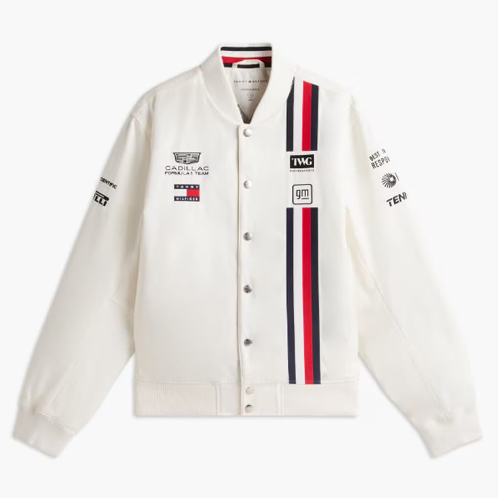 Cadillac F1 Racing 2026 Special Edition Silverstone GP Team Jacket - White Jackets Cadillac F1