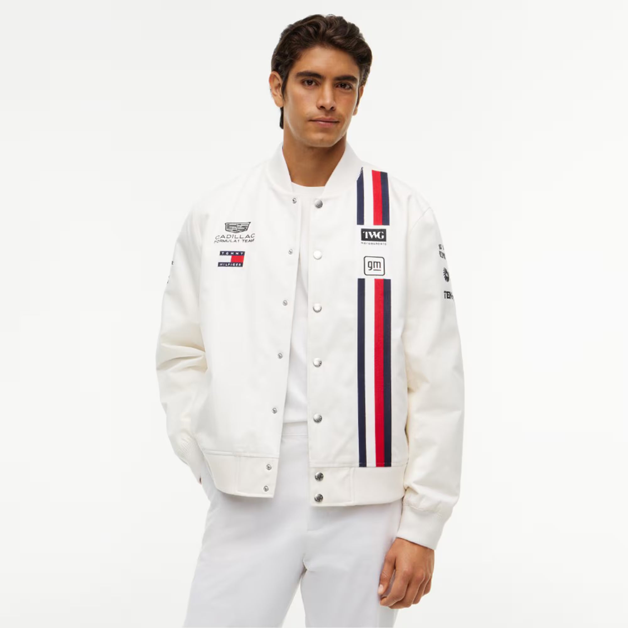 Cadillac F1 Racing 2026 Special Edition Silverstone GP Team Jacket - White Jackets Cadillac F1
