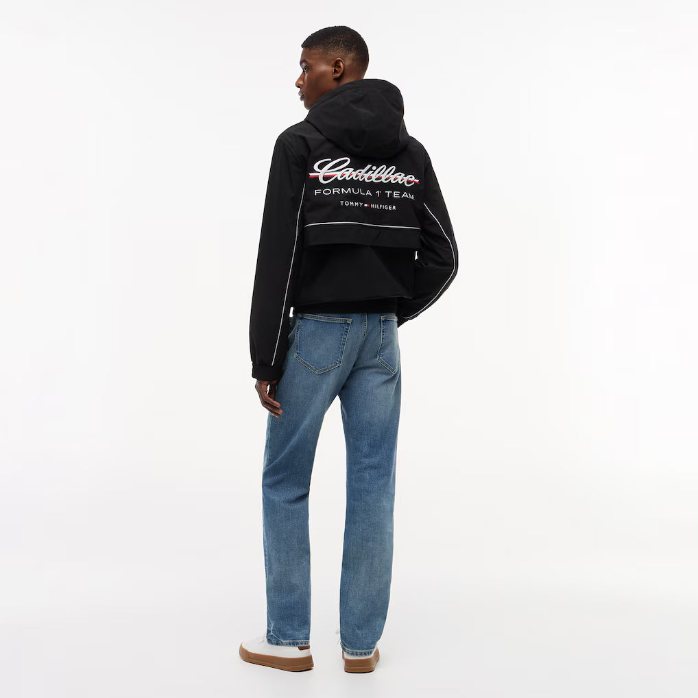 Cadillac F1 Racing Script Fill Zip Windbreaker Jacket - Black Jackets Cadillac F1