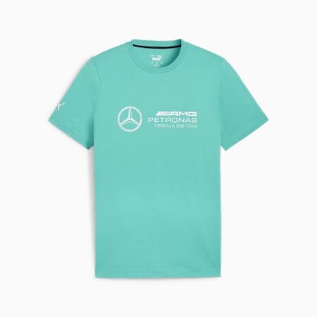 Mercedes Benz AMG Petronas F1 Puma Men's Large Logo T-Shirt - Black/Silver/Green T-shirts Mercedes AMG Petronas S Green